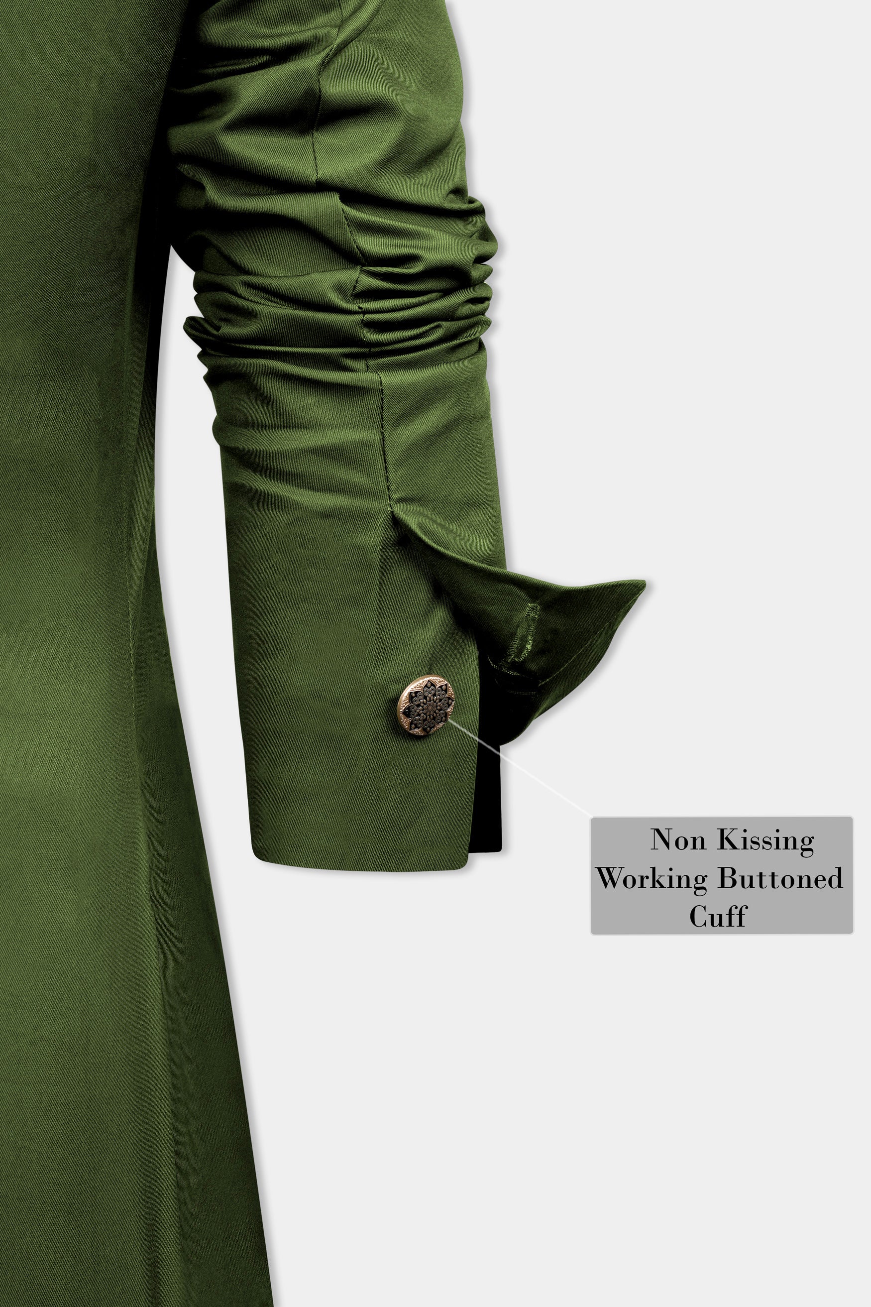 Juniper Green Wool Rich Women’s Designer Tuxedo Suit