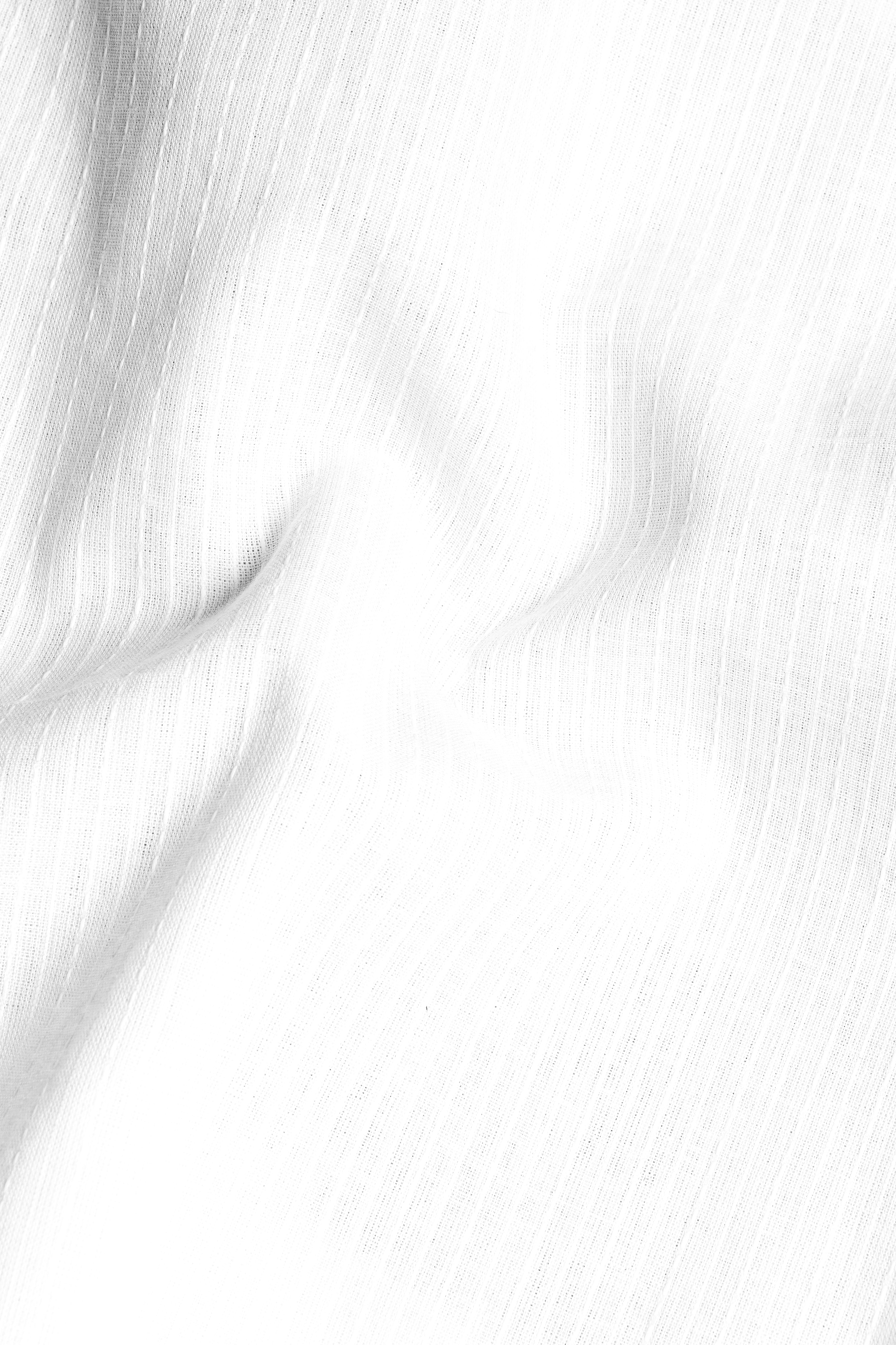 Bright White striped Premium Cotton Crop Top