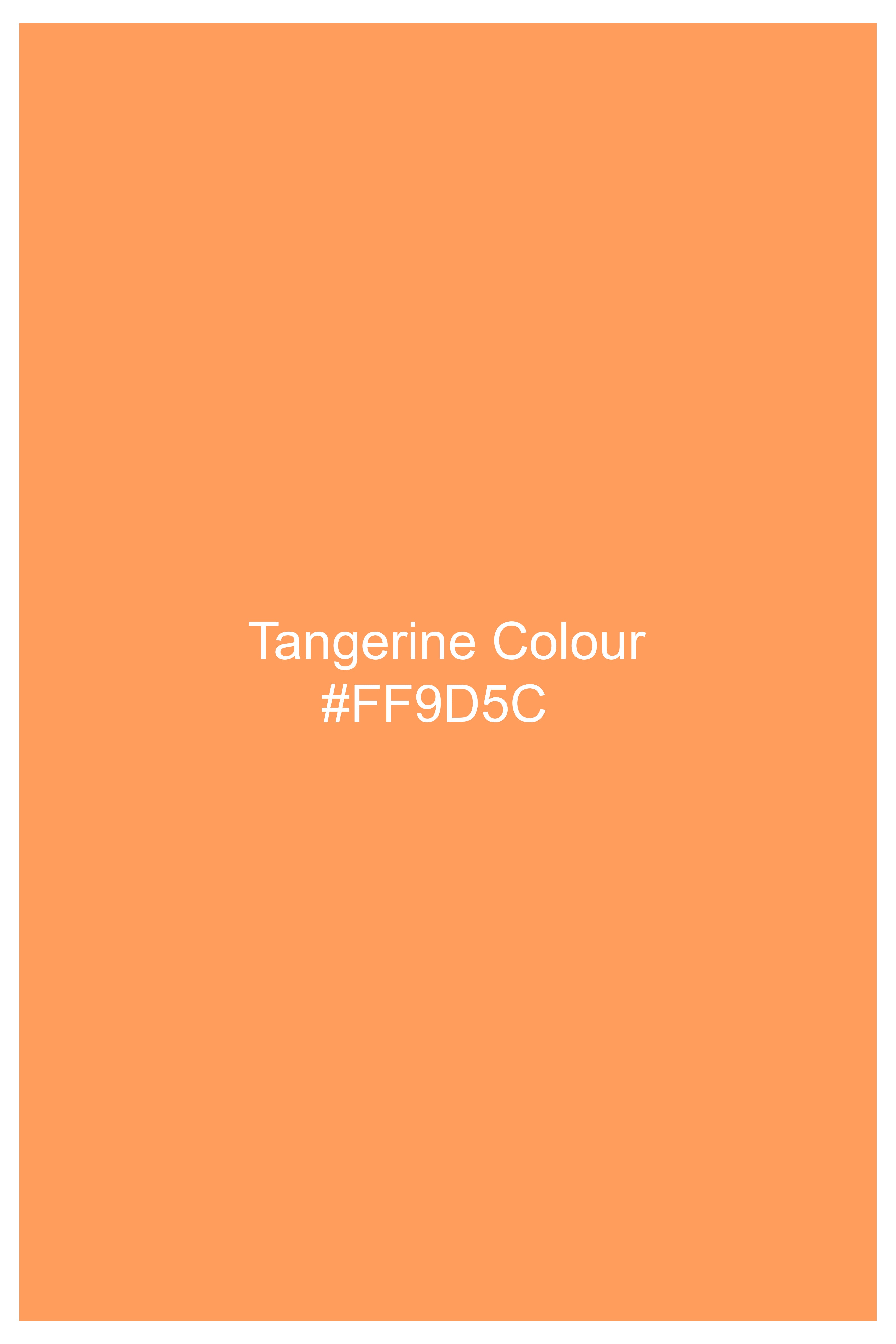 Tangerine Orange Premium Cotton Knit Stretchable Crop Top