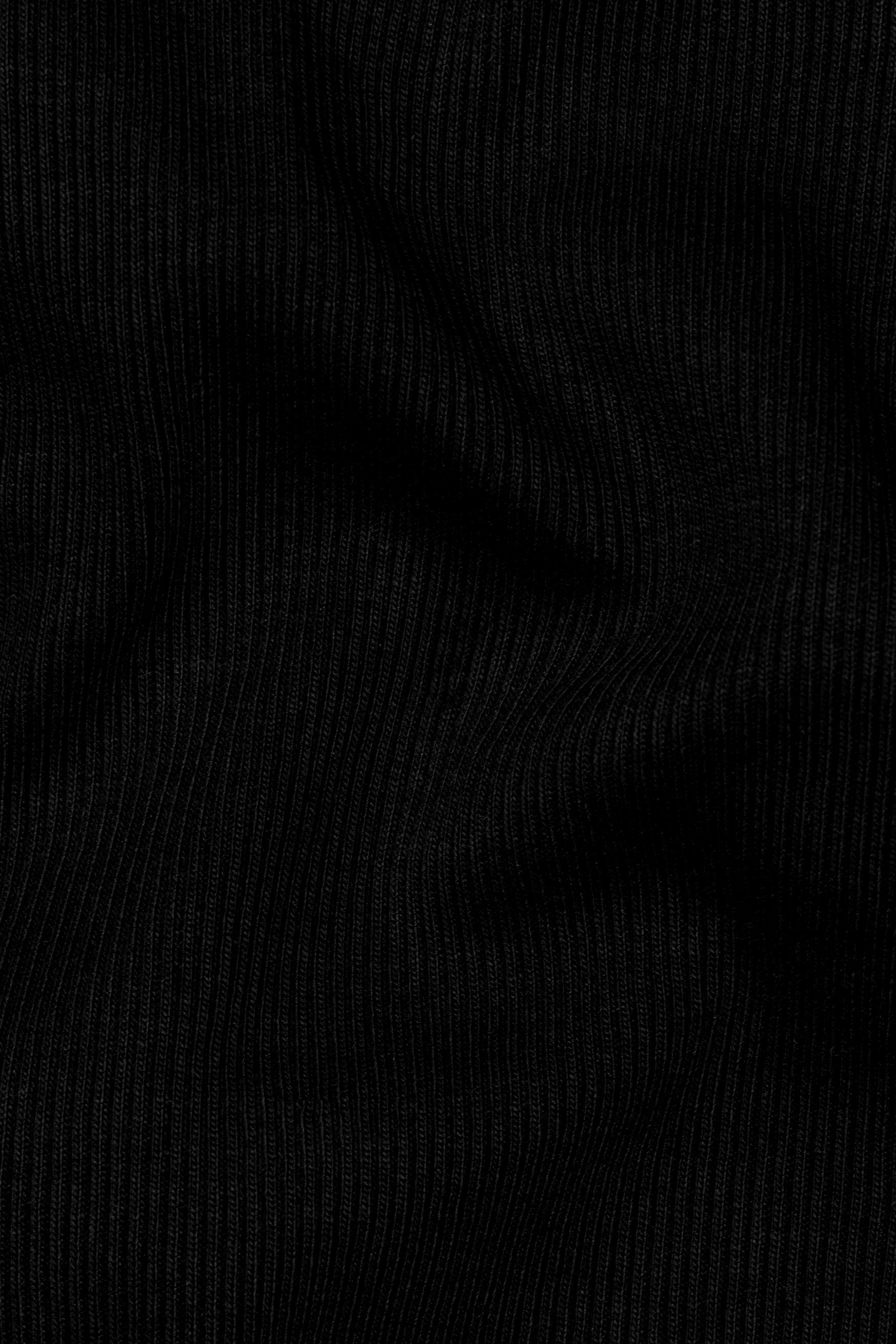 Jade Black Premium Cotton Knit Stretchable Crop Top