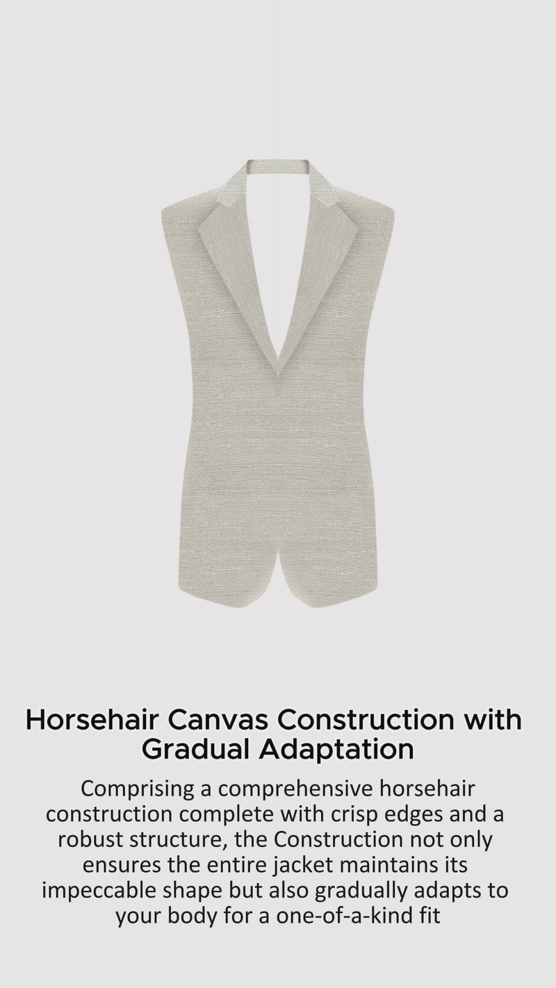 Bluish Wool Rich Single-breasted Suit