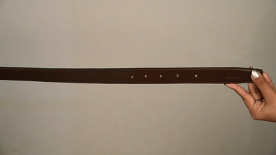 Tan Triangle Textured Vegan Leather Handcrafted Belt