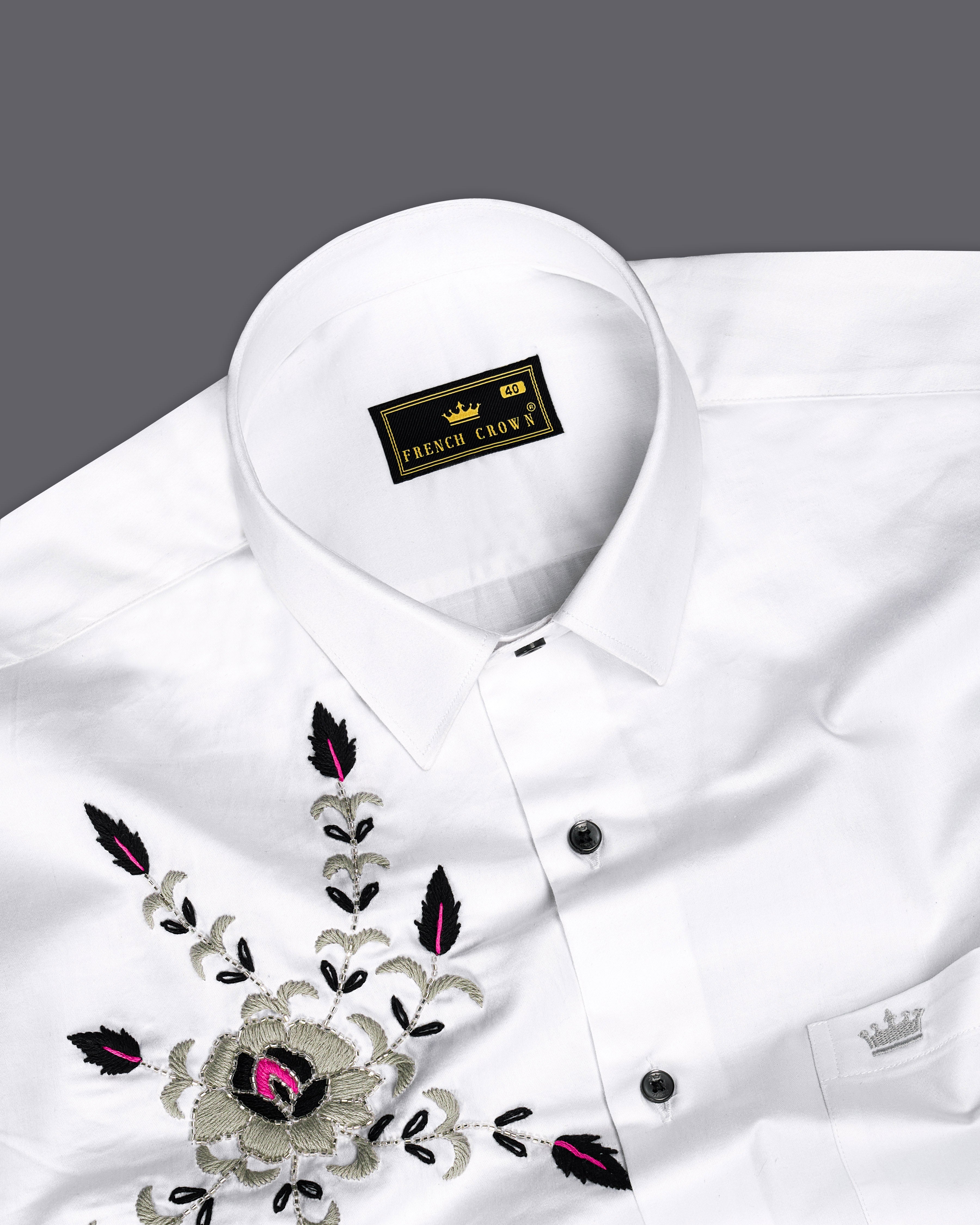 Bright White Subtle Sheen Hand Embroidered Super Soft Premium Cotton Designer Shirt 1062-BLK-E054-38,1062-BLK-E054-H-38,1062-BLK-E054-39,1062-BLK-E054-H-39,1062-BLK-E054-40,1062-BLK-E054-H-40,1062-BLK-E054-42,1062-BLK-E054-H-42,1062-BLK-E054-44,1062-BLK-E054-H-44,1062-BLK-E054-46,1062-BLK-E054-H-46,1062-BLK-E054-48,1062-BLK-E054-H-48,1062-BLK-E054-50,1062-BLK-E054-H-50,1062-BLK-E054-52,1062-BLK-E054-H-52