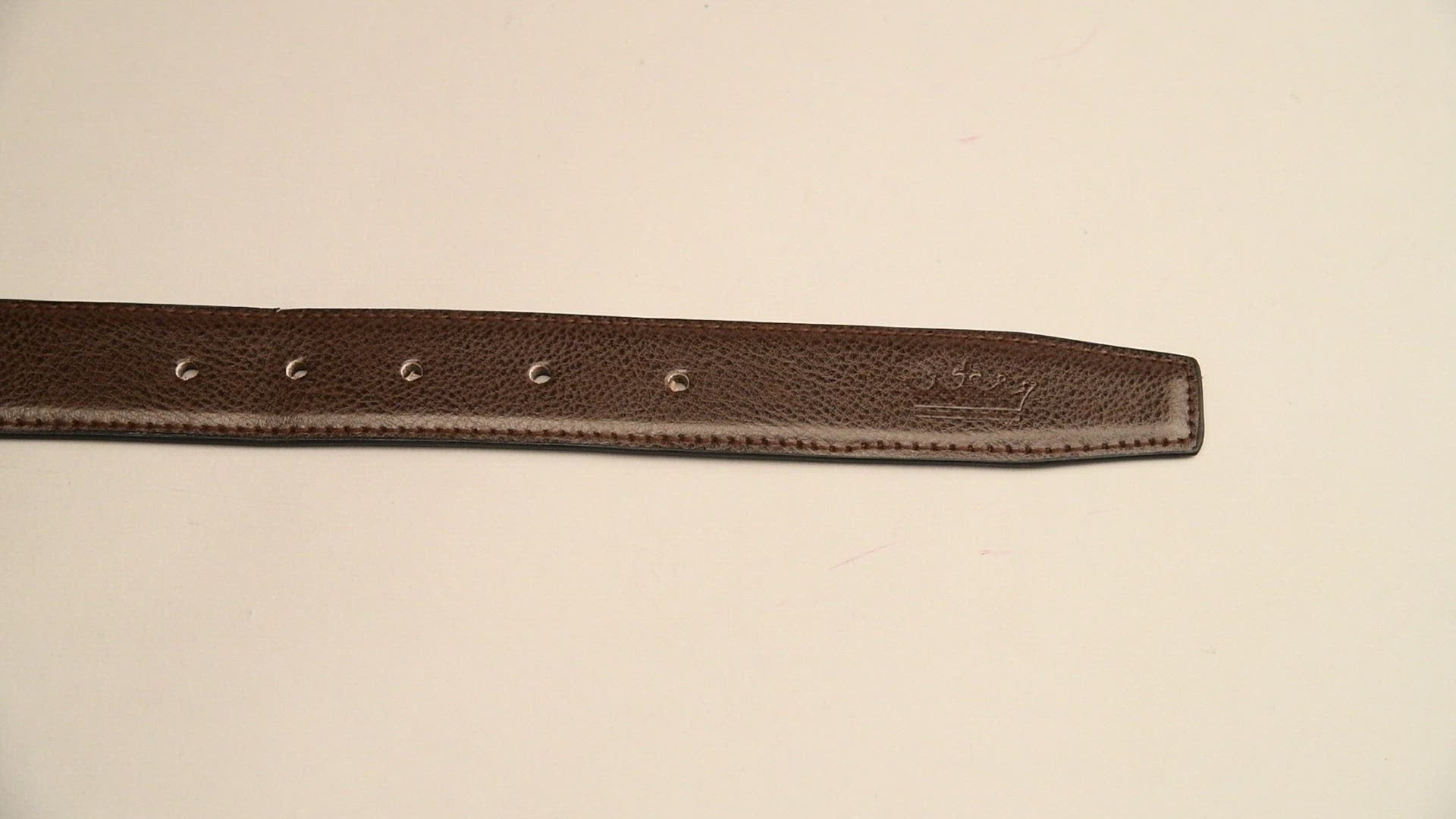 Brown Textured Vegan Leather Handcrafted Belt