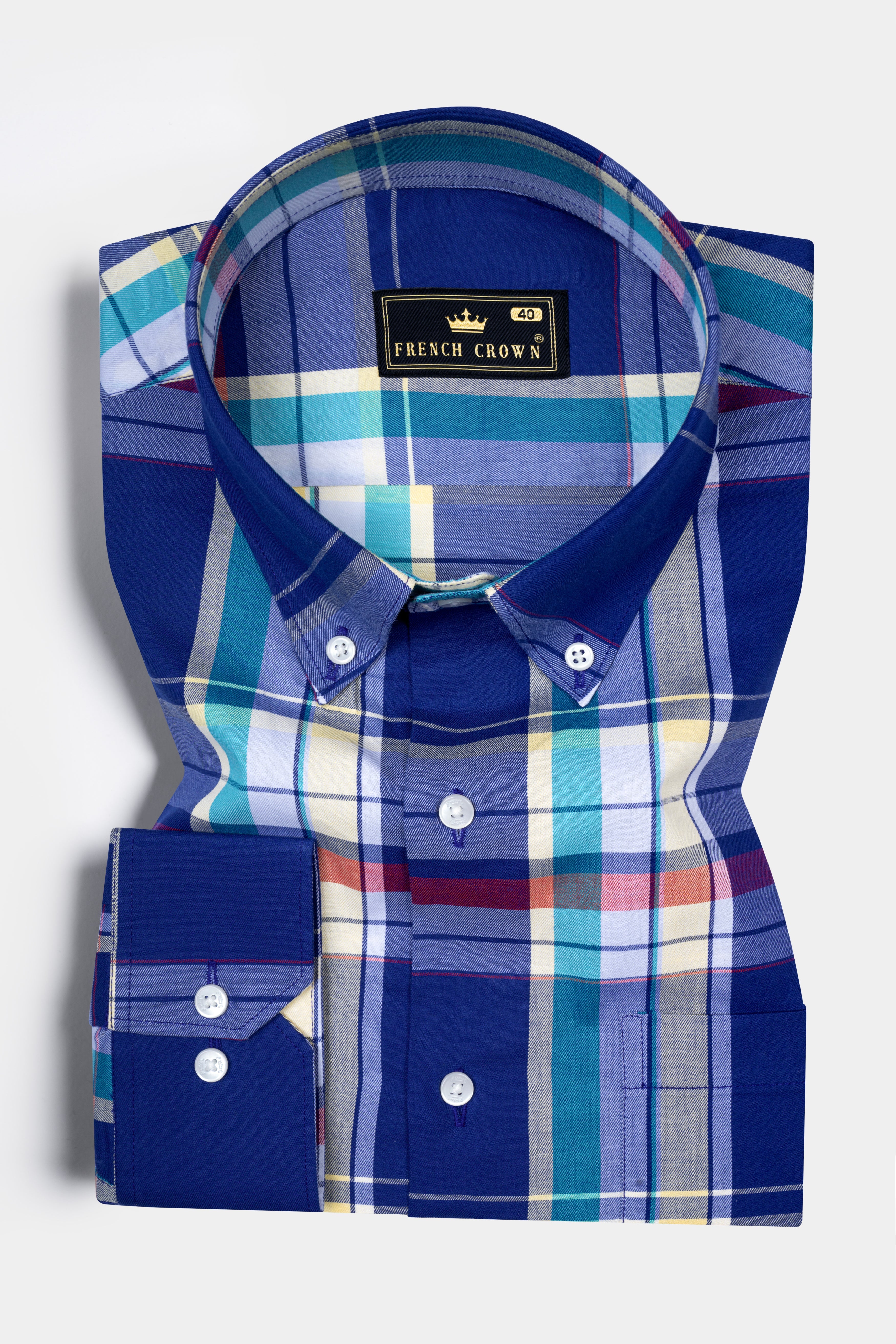 Catalina Blue Plaid Super Soft Twill Cotton Shirt 12449-BD-38, 12449-BD-H-38, 12449-BD-39, 12449-BD-H-39, 12449-BD-40, 12449-BD-H-40, 12449-BD-42, 12449-BD-H-42, 12449-BD-44, 12449-BD-H-44, 12449-BD-46, 12449-BD-H-46, 12449-BD-48, 12449-BD-H-48, 12449-BD-50, 12449-BD-H-50, 12449-BD-52, 12449-BD-H-52