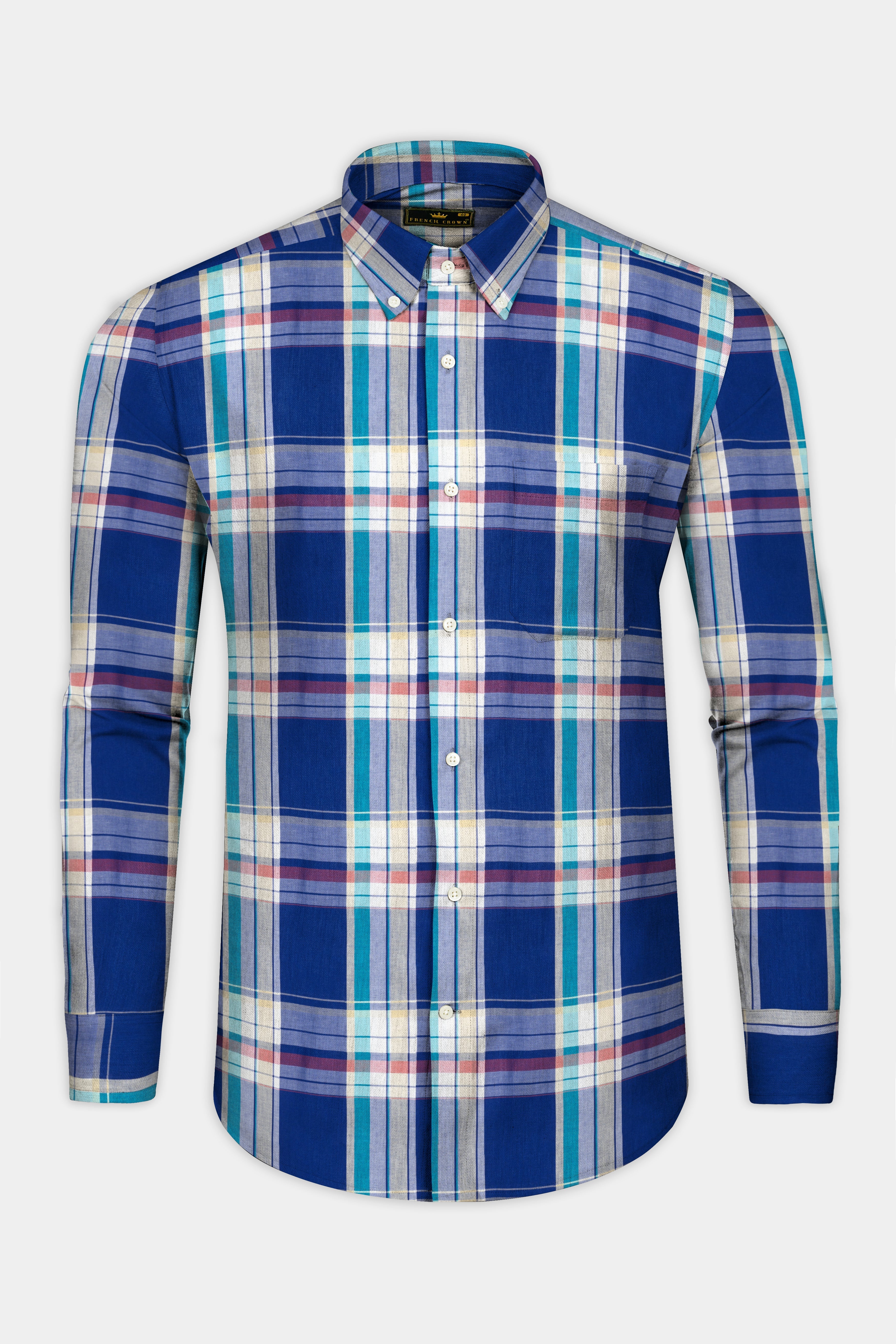 Catalina Blue Plaid Super Soft Twill Cotton Shirt 12449-BD-38, 12449-BD-H-38, 12449-BD-39, 12449-BD-H-39, 12449-BD-40, 12449-BD-H-40, 12449-BD-42, 12449-BD-H-42, 12449-BD-44, 12449-BD-H-44, 12449-BD-46, 12449-BD-H-46, 12449-BD-48, 12449-BD-H-48, 12449-BD-50, 12449-BD-H-50, 12449-BD-52, 12449-BD-H-52