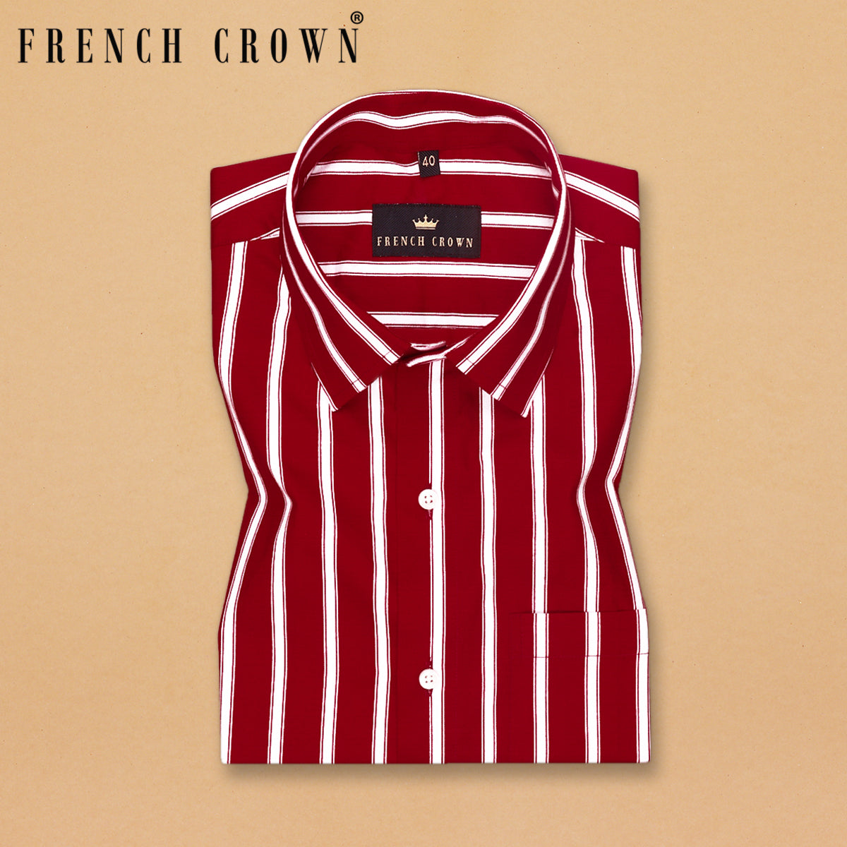 Red Broad Striped Ultra Soft Cotton SHIRT