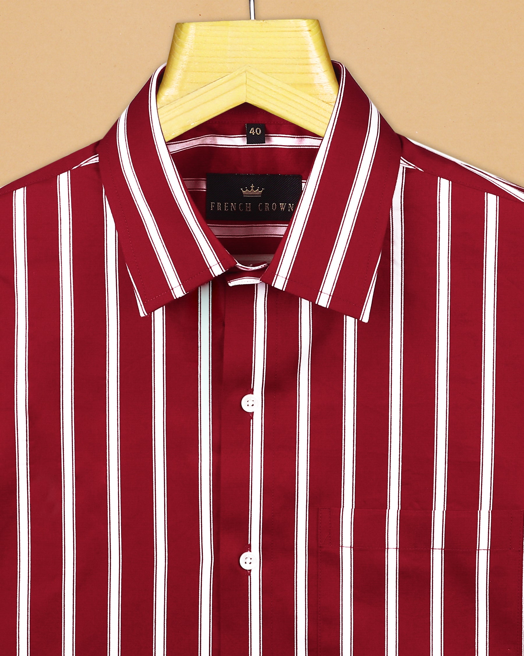 Red Broad Striped Ultra Soft Cotton SHIRT