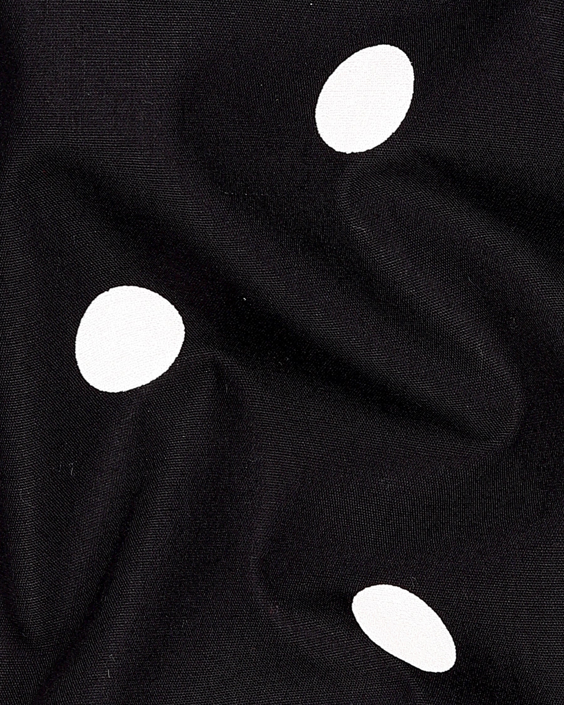 Jade Black Polka Dotted Premium cotton Shirt