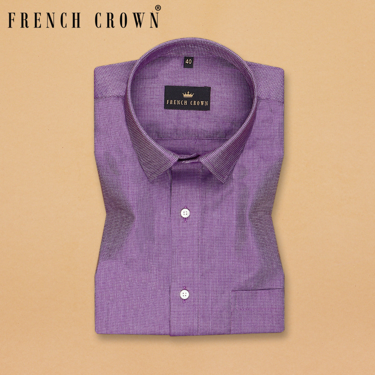 Purple Crisp Cotton Shirt
