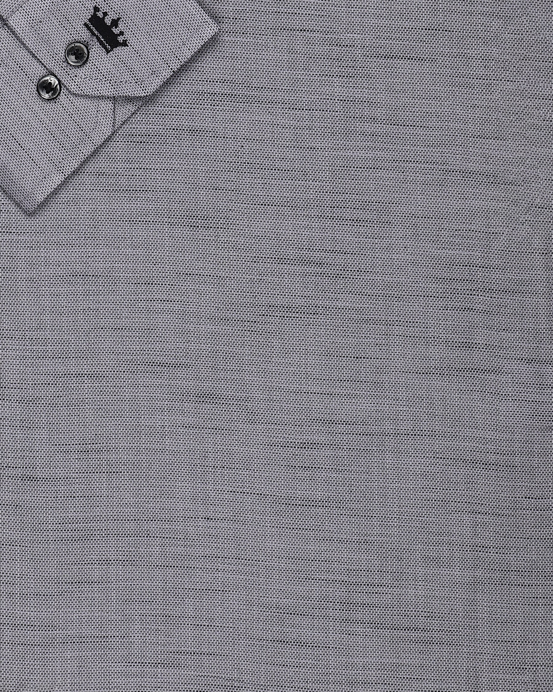 Grey luxurious Cotton-Linen Blend Shirt