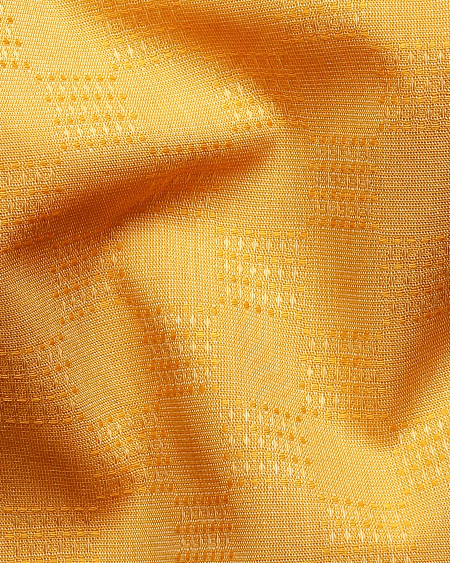 Mustard Diamond Dobby Giza Cotton shirt