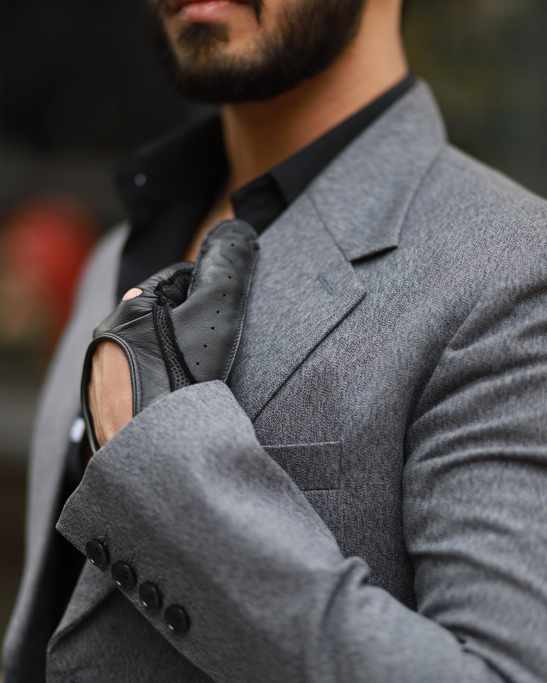 Coin Grey Wool Blend Three-Quarters Trench Coat