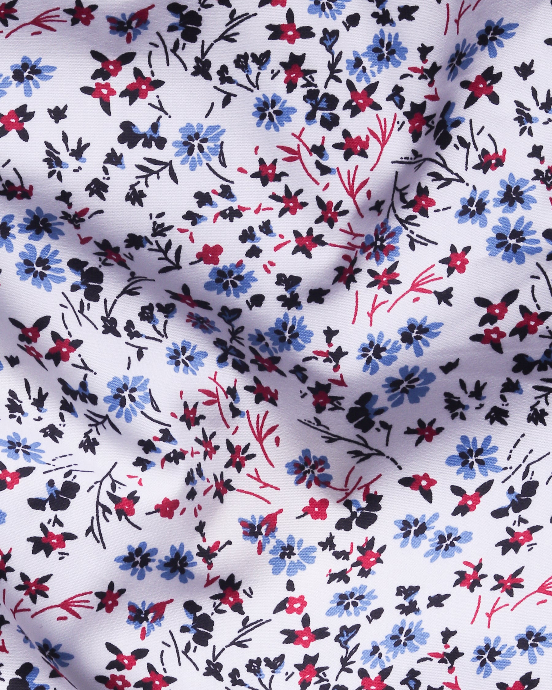 White Flowers Printed Soft Premium Cotton SHIRT