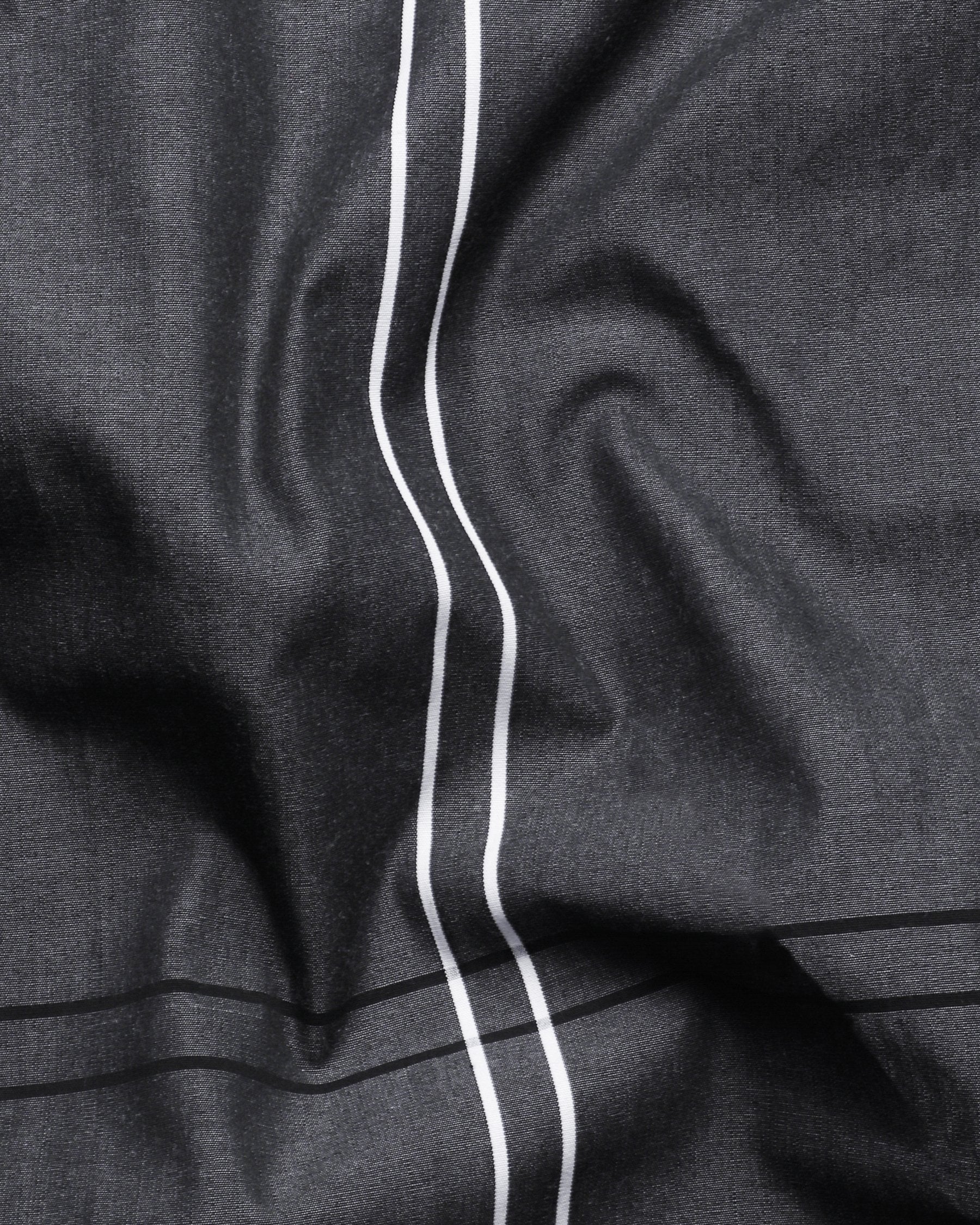 Charcoal Windowpane Premium Cotton Shirt