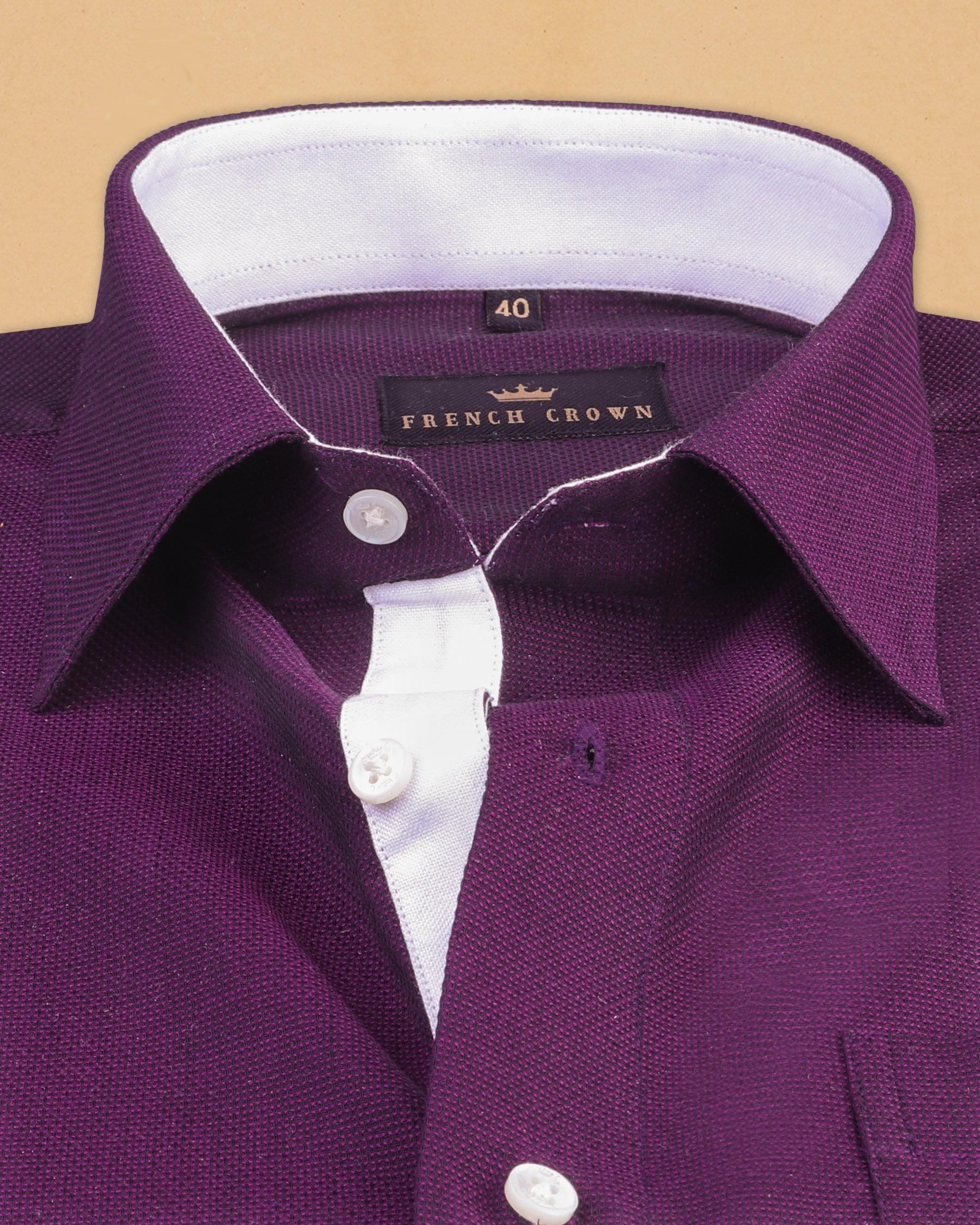 Purple dobby Giza Cotton shirt