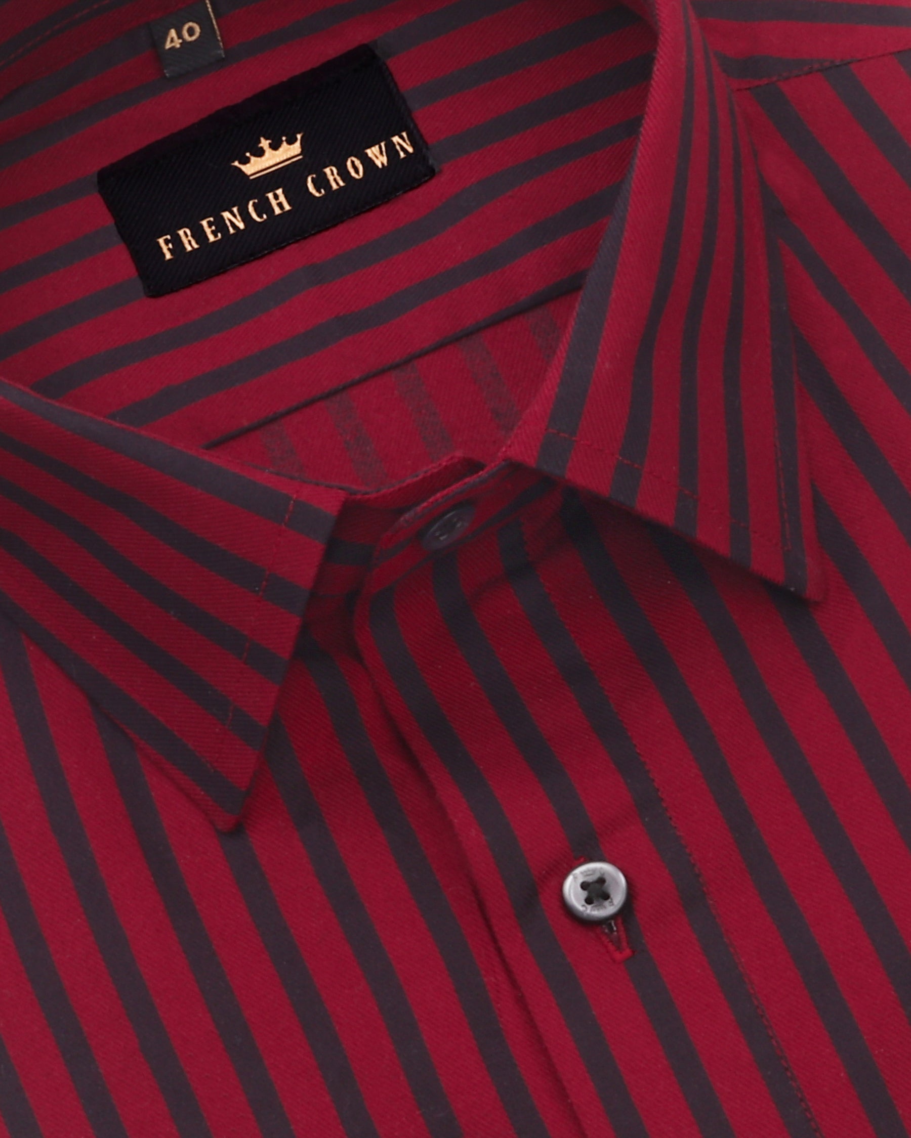 Red and black Striped Premium Cotton SHIRT