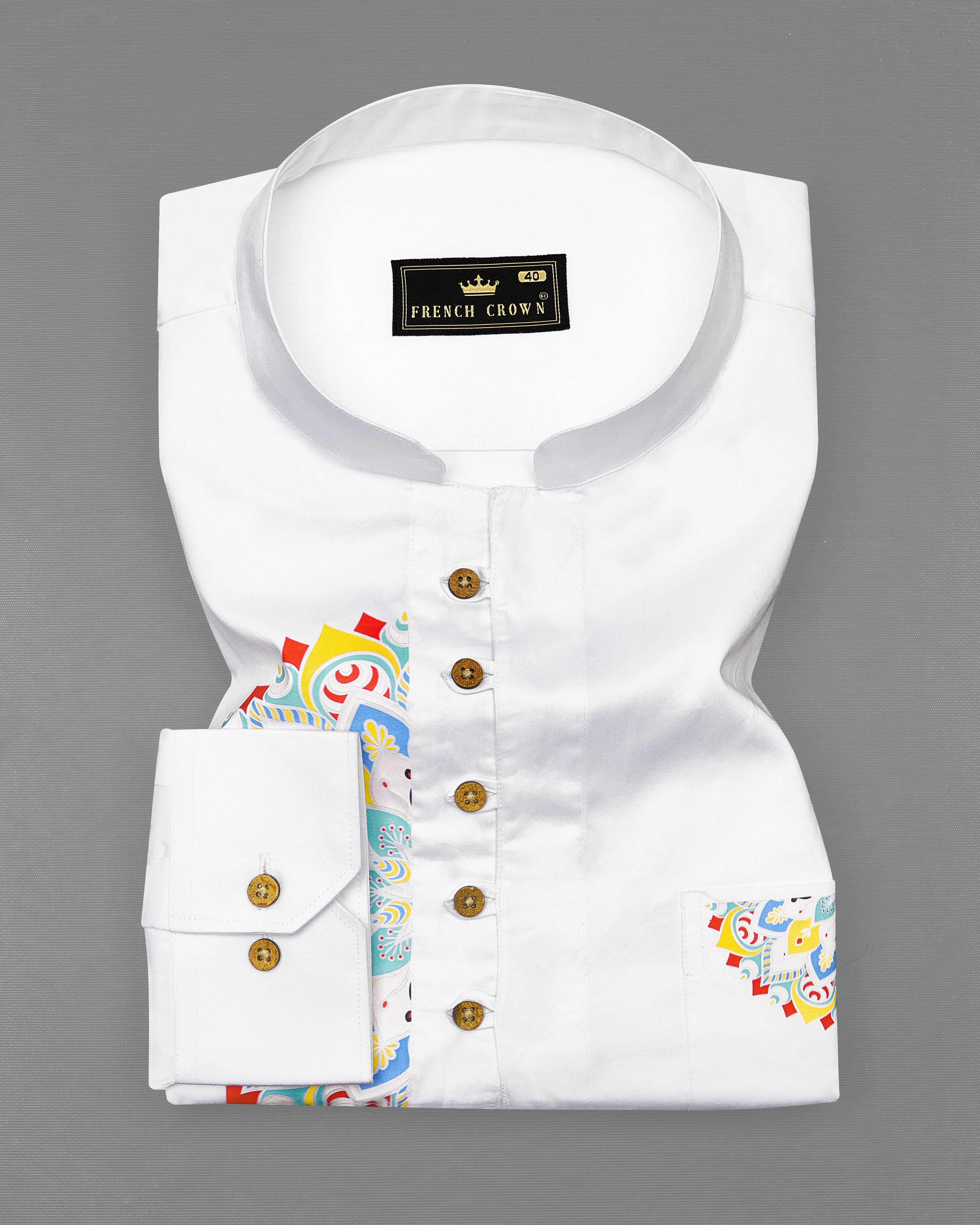 Bright White Subtle Sheen Indian Rangoli Hand Painted Super Soft Premium Cotton Kurta Shirt 2670-KS-ART-38,2670-KS-ART-H-38,2670-KS-ART-39,2670-KS-ART-H-39,2670-KS-ART-40,2670-KS-ART-H-40,2670-KS-ART-42,2670-KS-ART-H-42,2670-KS-ART-44,2670-KS-ART-H-44,2670-KS-ART-46,2670-KS-ART-H-46,2670-KS-ART-48,2670-KS-ART-H-48,2670-KS-ART-50,2670-KS-ART-H-50,2670-KS-ART-52,2670-KS-ART-H-52