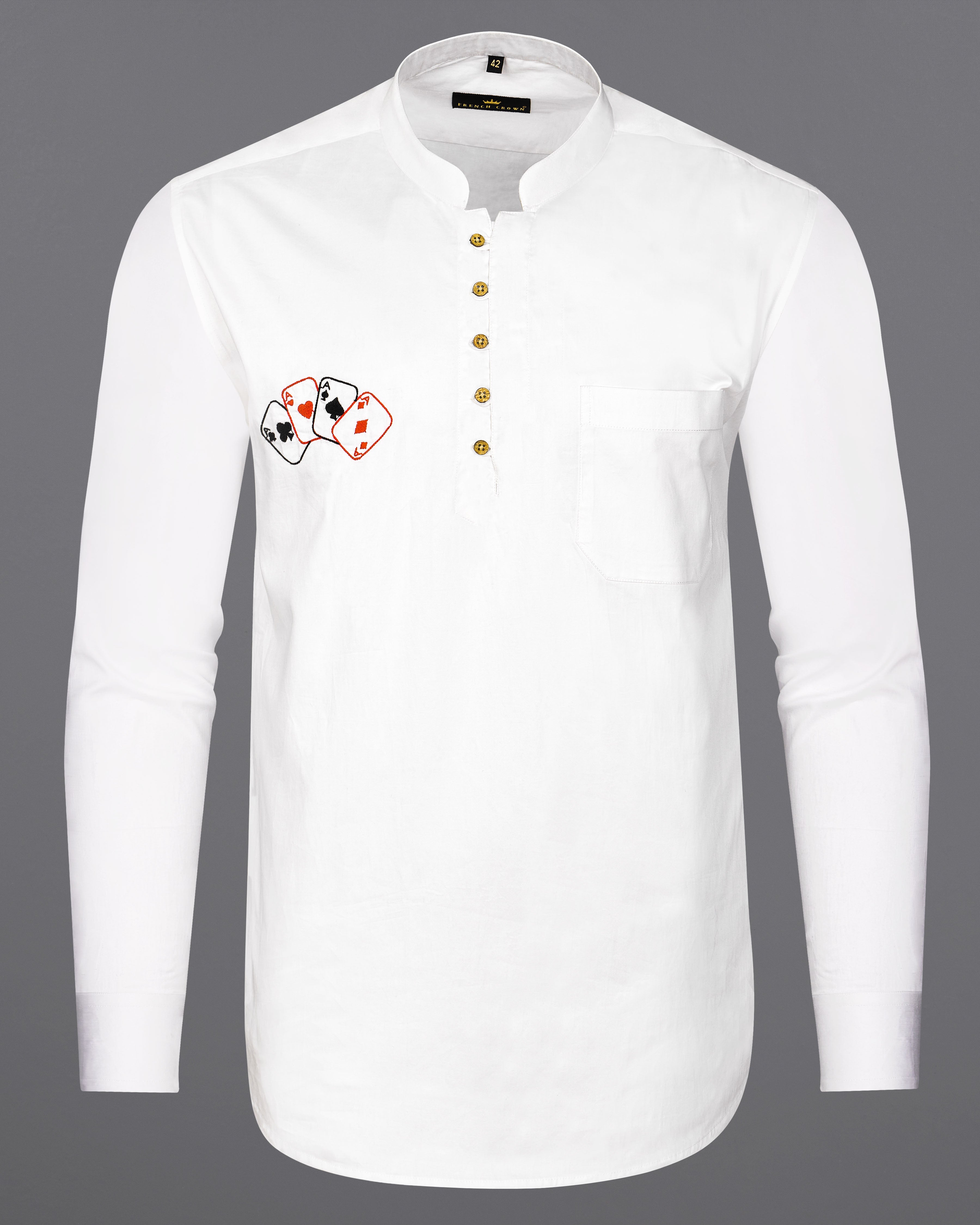 Bright White Subtle Sheen with Multicolour Card Embroidered Super Soft Premium Cotton Kurta Shirt 2670-KS-E027-38,2670-KS-E027-H-38,2670-KS-E027-39,2670-KS-E027-H-39,2670-KS-E027-40,2670-KS-E027-H-40,2670-KS-E027-42,2670-KS-E027-H-42,2670-KS-E027-44,2670-KS-E027-H-44,2670-KS-E027-46,2670-KS-E027-H-46,2670-KS-E027-48,2670-KS-E027-H-48,2670-KS-E027-50,2670-KS-E027-H-50,2670-KS-E027-52,2670-KS-E027-H-52