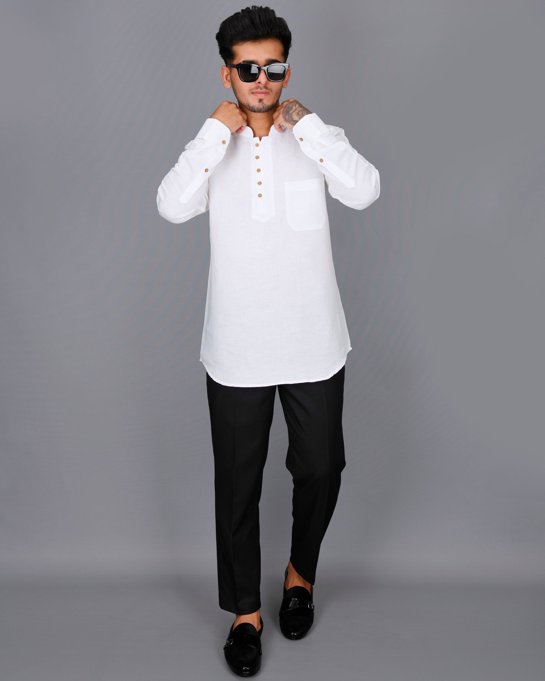 Bright white Indian Kurta Style Luxurious Linen Shirt 2671KS-38, 2671KS-H-38, 2671KS-39, 2671KS-H-39, 2671KS-40, 2671KS-H-40, 2671KS-42, 2671KS-H-42, 2671KS-44, 2671KS-H-44, 2671KS-46, 2671KS-H-46, 2671KS-48, 2671KS-H-48, 2671KS-50, 2671KS-H-50, 2671KS-52, 2671KS-H-52