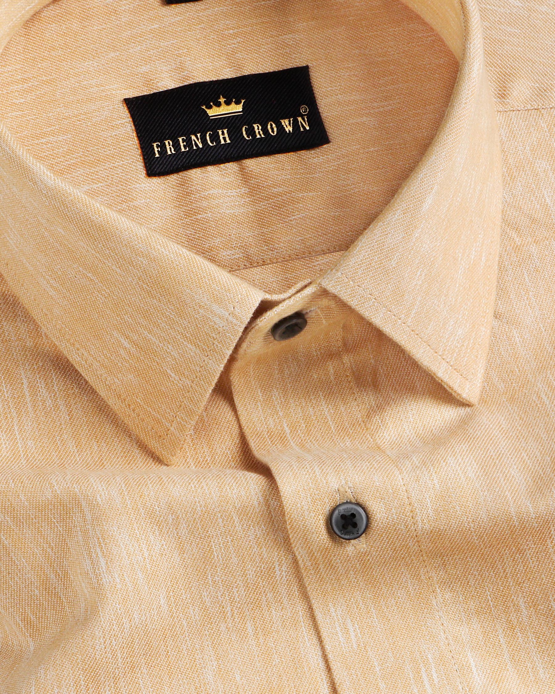 Brown Rain Textured Oxford Shirt