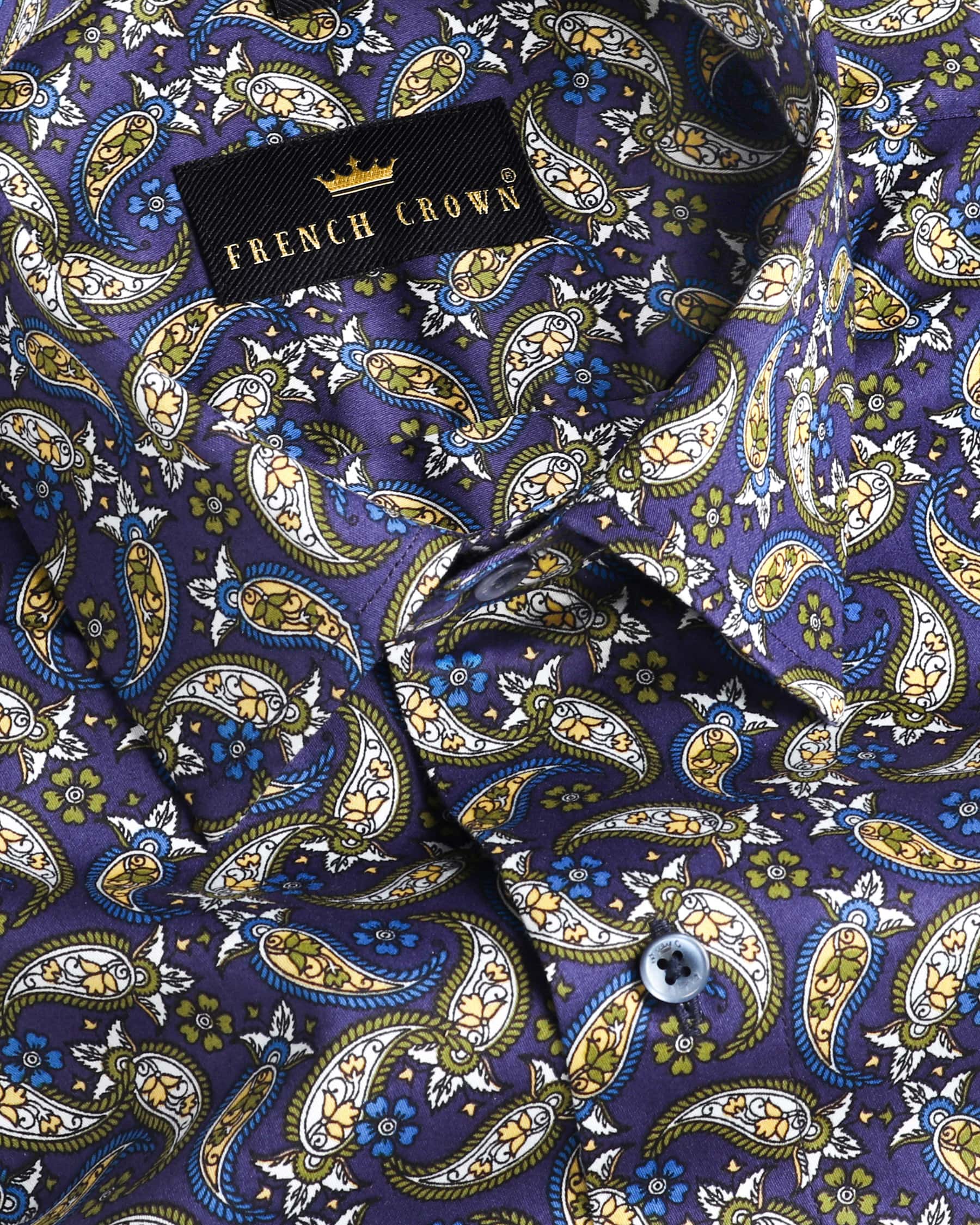 Navy Decorated Paisleys Printed Super Soft Giza Cotton SHIRT 3446BLE-H-44, 3446BLE-H-40, 3446BLE-52, 3446BLE-H-48, 3446BLE-48, 3446BLE-50, 3446BLE-39, 3446BLE-H-38, 3446BLE-46, 3446BLE-H-50, 3446BLE-H-42, 3446BLE-H-52, 3446BLE-40, 3446BLE-42, 3446BLE-H-46, 3446BLE-38, 3446BLE-H-39, 3446BLE-44