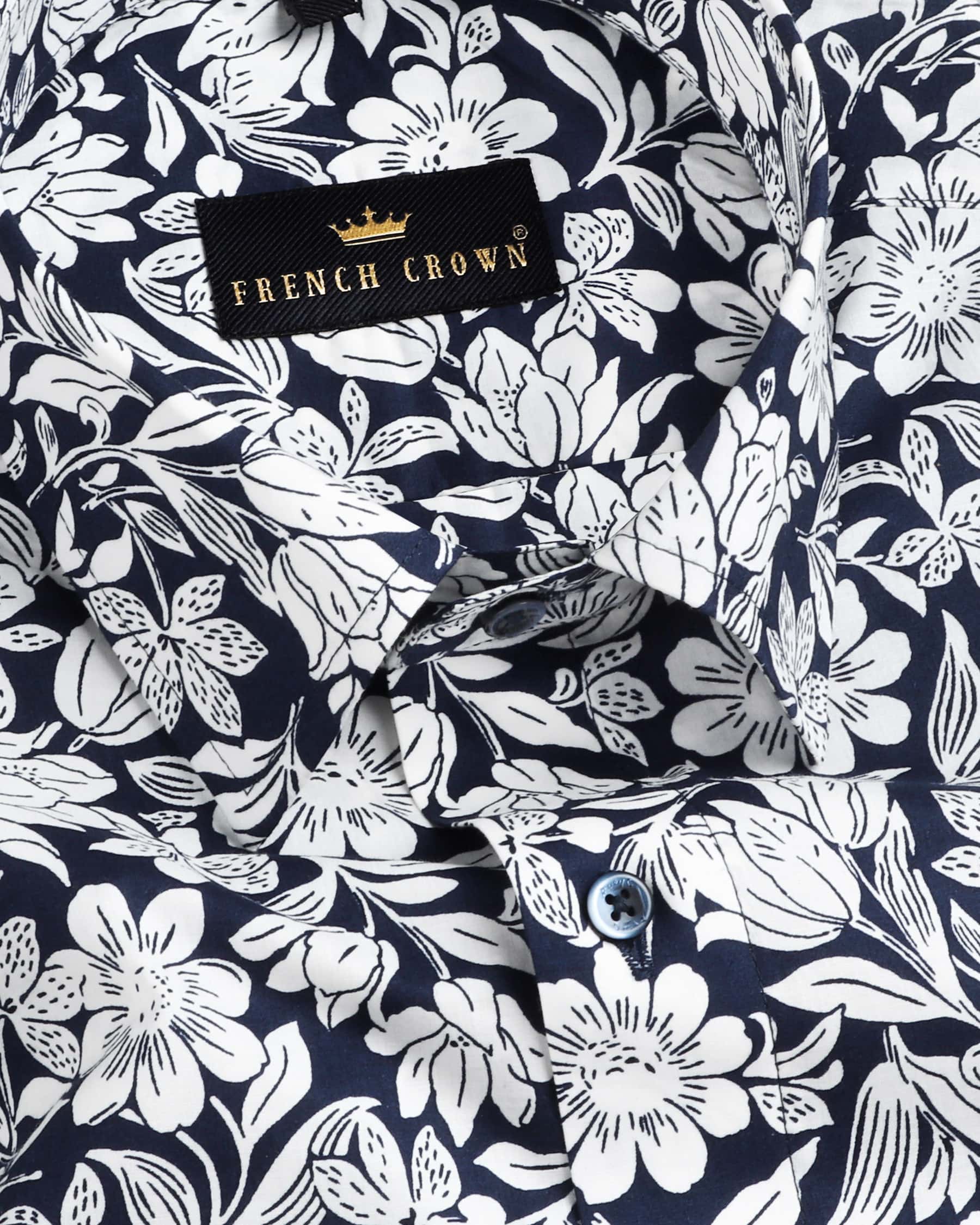 Navy Flowers Printed Premium Cotton Shirt 3495BLE-38, 3495BLE-H-39, 3495BLE-40, 3495BLE-H-40, 3495BLE-42, 3495BLE-44, 3495BLE-H-44, 3495BLE-39, 3495BLE-H-38, 3495BLE-48, 3495BLE-H-48, 3495BLE-50, 3495BLE-H-50, 3495BLE-52, 3495BLE-H-52, 3495BLE-H-46, 3495BLE-46, 3495BLE-H-42