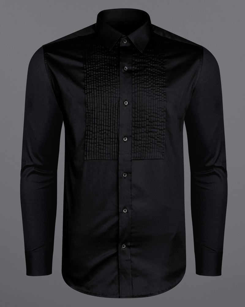 JADE BLACK TUXEDO SUPER SOFT GIZA COTTON SHIRT