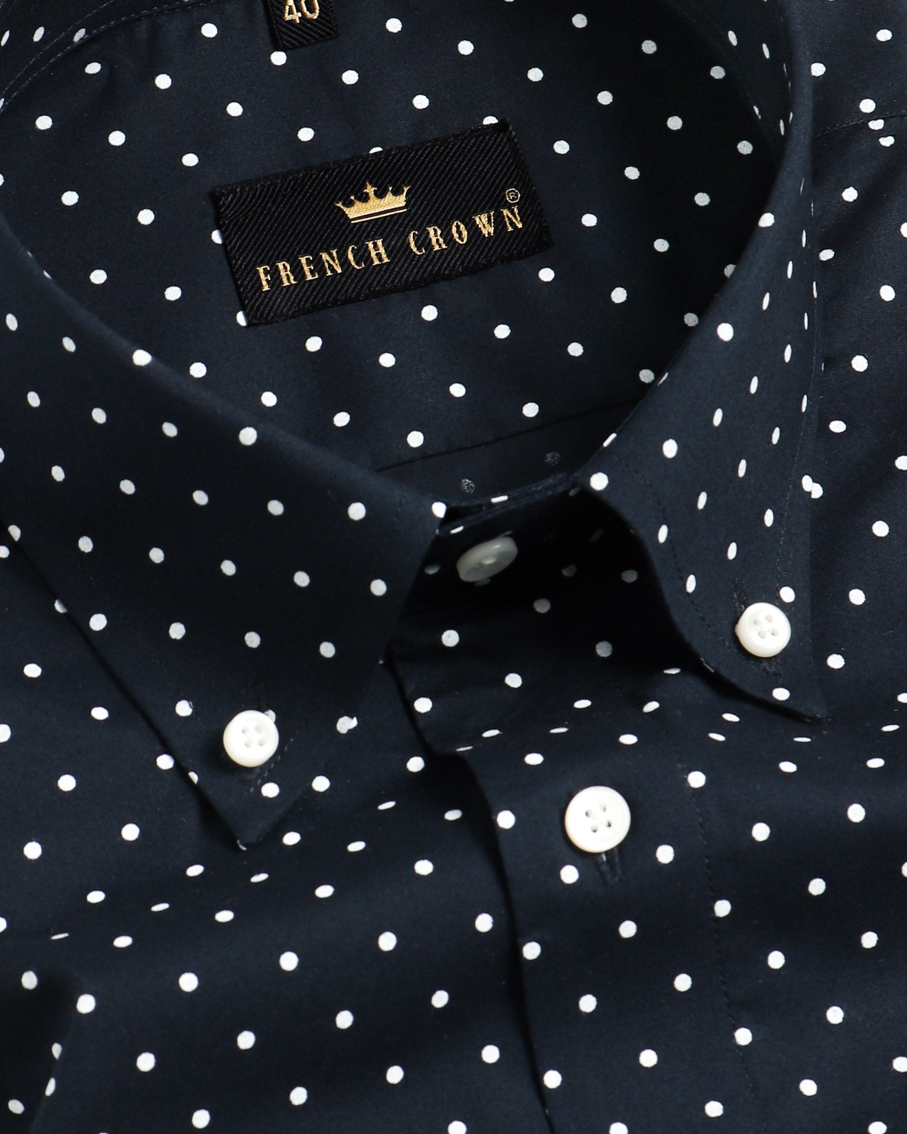 Navy Dotted Premium Cotton Shirt 3665BD-52, 3665BD-H-52, 3665BD-39, 3665BD-H-39, 3665BD-38, 3665BD-40, 3665BD-42, 3665BD-H-42, 3665BD-46, 3665BD-H-46, 3665BD-48, 3665BD-H-48, 3665BD-H-50, 3665BD-H-38, 3665BD-H-40, 3665BD-44, 3665BD-50, 3665BD-H-44