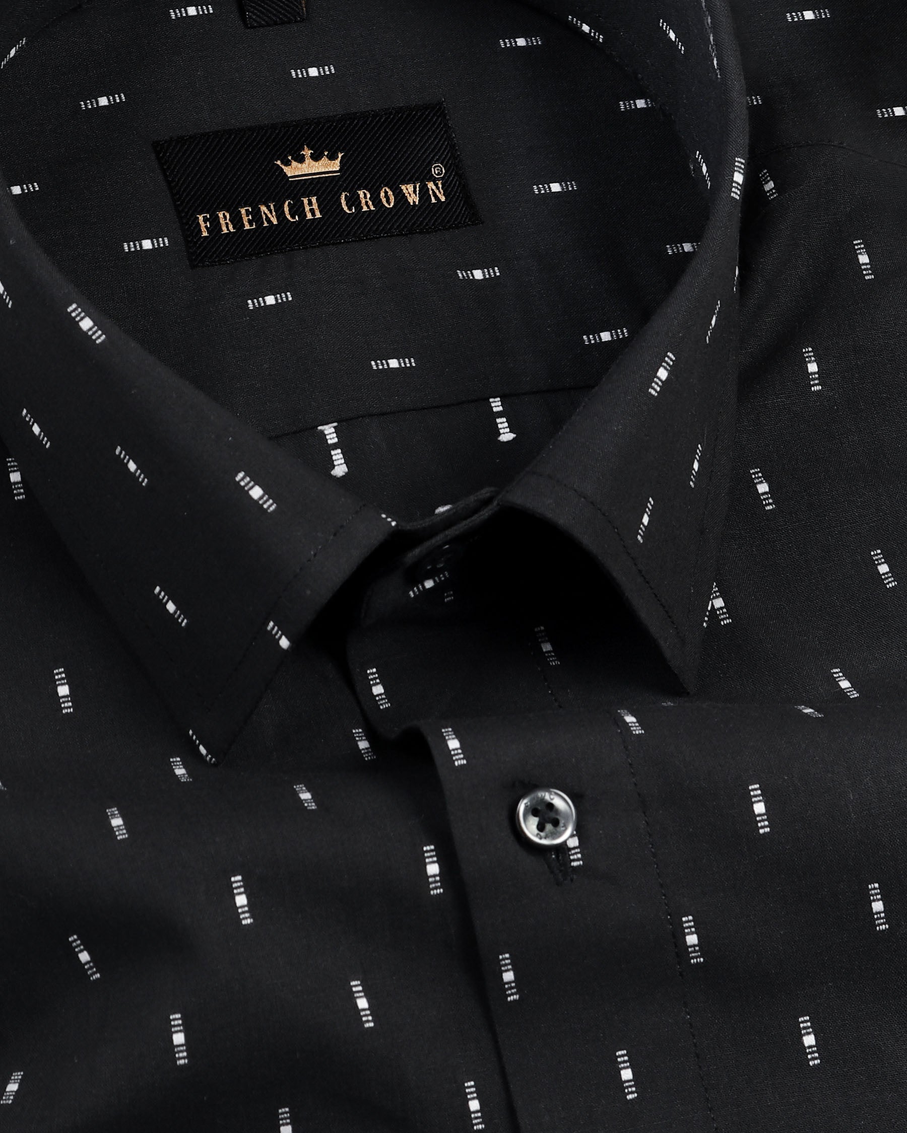 Black Dobby Patterned Giza Cotton shirt 3705BLK-52, 3705BLK-38, 3705BLK-H-38, 3705BLK-H-42, 3705BLK-44, 3705BLK-H-44, 3705BLK-48, 3705BLK-39, 3705BLK-H-39, 3705BLK-40, 3705BLK-H-46, 3705BLK-H-50, 3705BLK-H-48, 3705BLK-50, 3705BLK-H-52, 3705BLK-H-40, 3705BLK-42, 3705BLK-46