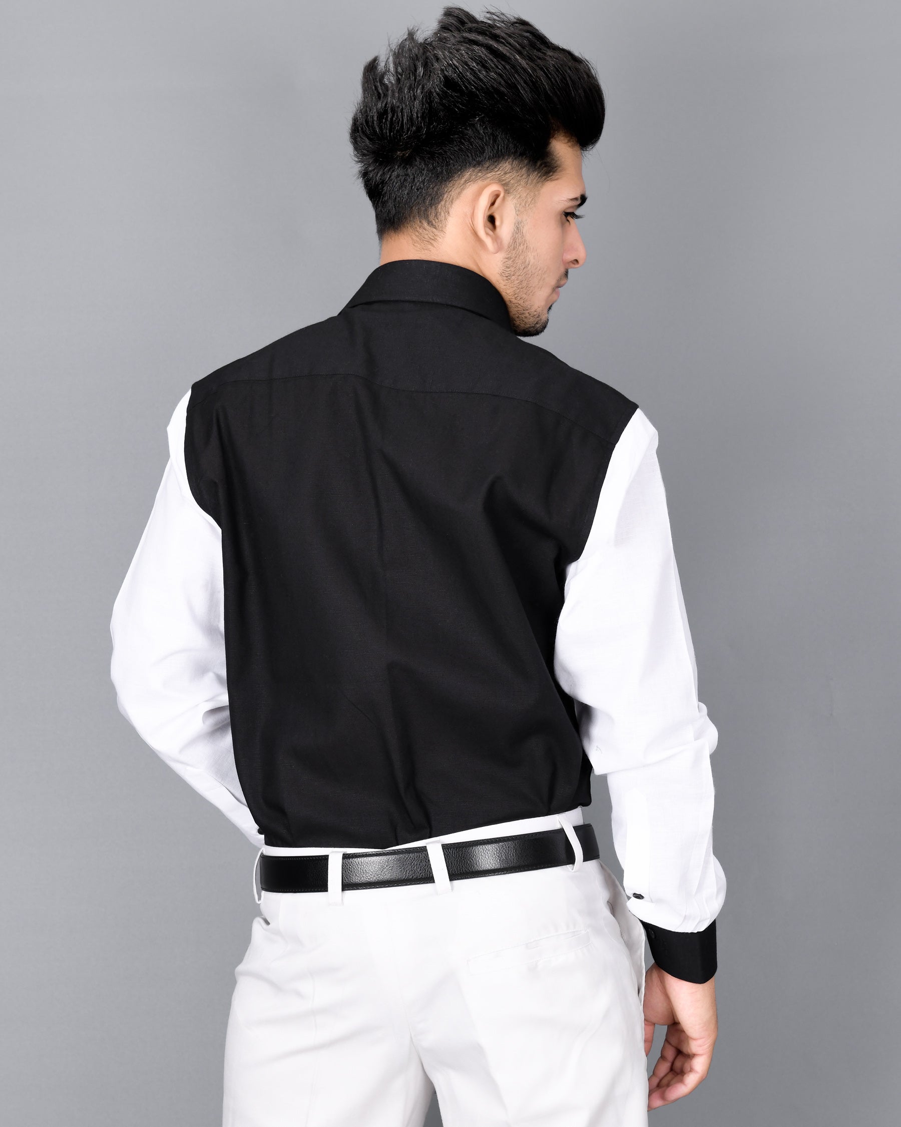 Jade Black with White Patterned Luxurious Linen Shirt 3718BLK-P23-38, 3718BLK-P23-H-38, 3718BLK-P23-39, 3718BLK-P23-H-39, 3718BLK-P23-40, 3718BLK-P23-H-40, 3718BLK-P23-42, 3718BLK-P23-H-42, 3718BLK-P23-44, 3718BLK-P23-H-44, 3718BLK-P23-46, 3718BLK-P23-H-46, 3718BLK-P23-48, 3718BLK-P23-H-48, 3718BLK-P23-50, 3718BLK-P23-H-50, 3718BLK-P23-52, 3718BLK-P23-H-52