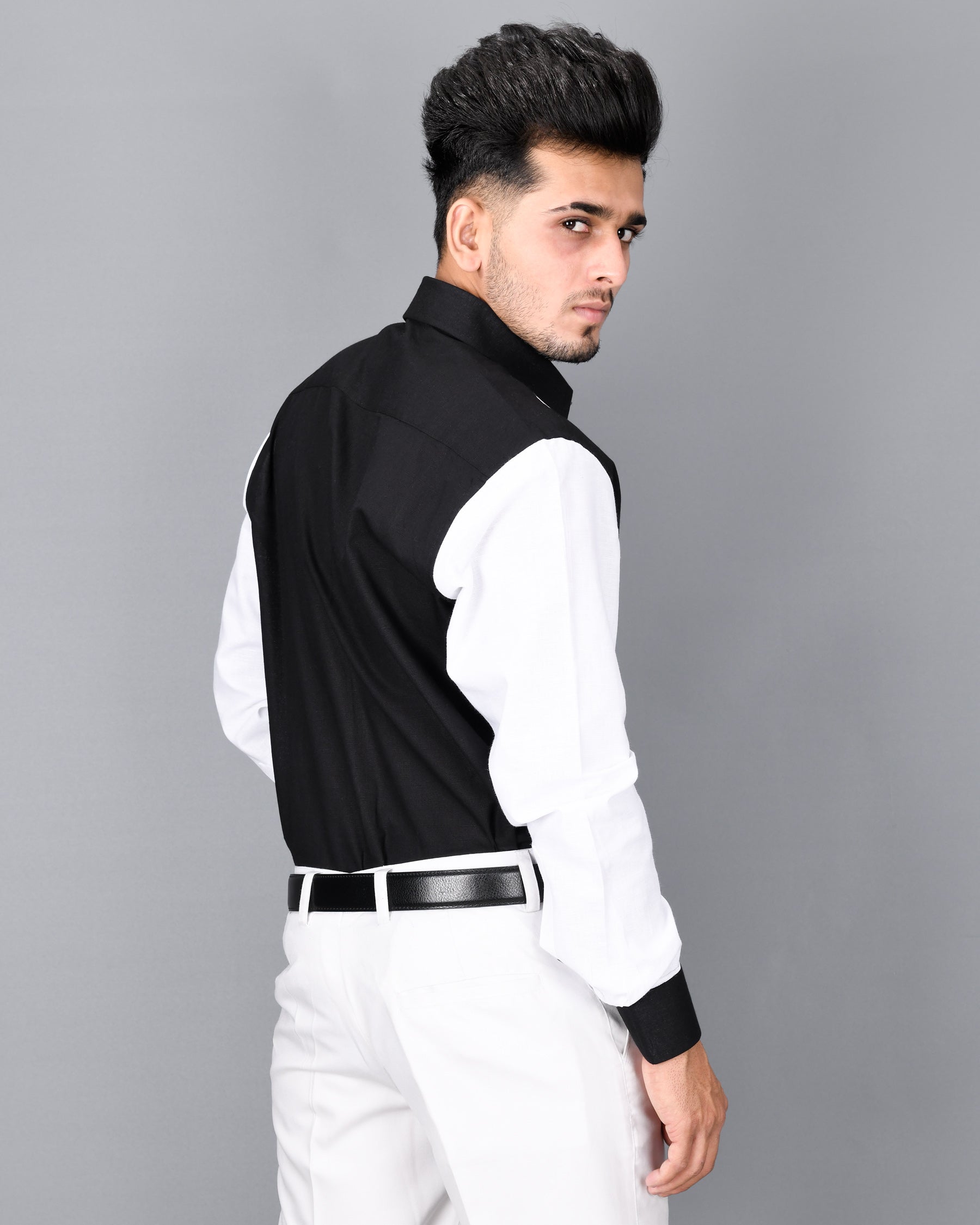 Jade Black with White Patterned Luxurious Linen Shirt 3718BLK-P23-38, 3718BLK-P23-H-38, 3718BLK-P23-39, 3718BLK-P23-H-39, 3718BLK-P23-40, 3718BLK-P23-H-40, 3718BLK-P23-42, 3718BLK-P23-H-42, 3718BLK-P23-44, 3718BLK-P23-H-44, 3718BLK-P23-46, 3718BLK-P23-H-46, 3718BLK-P23-48, 3718BLK-P23-H-48, 3718BLK-P23-50, 3718BLK-P23-H-50, 3718BLK-P23-52, 3718BLK-P23-H-52