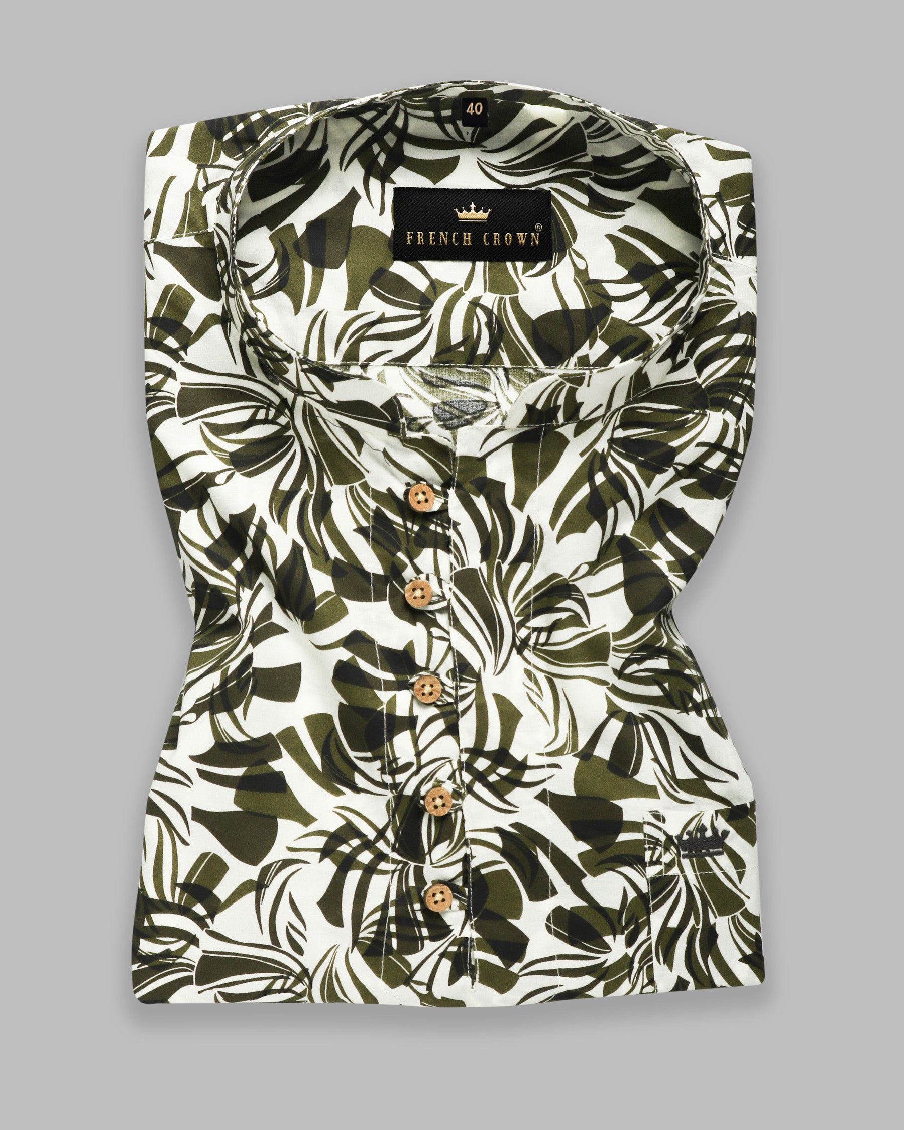 Olive Leaves Printed Premium Cotton Shirt 3729KS-38, 3729KS-H-38, 3729KS-42, 3729KS-H-40, 3729KS-48, 3729KS-H-48, 3729KS-50, 3729KS-H-50, 3729KS-52, 3729KS-H-52, 3729KS-46, 3729KS-39, 3729KS-40, 3729KS-H-39, 3729KS-H-42, 3729KS-44, 3729KS-H-44, 3729KS-H-46