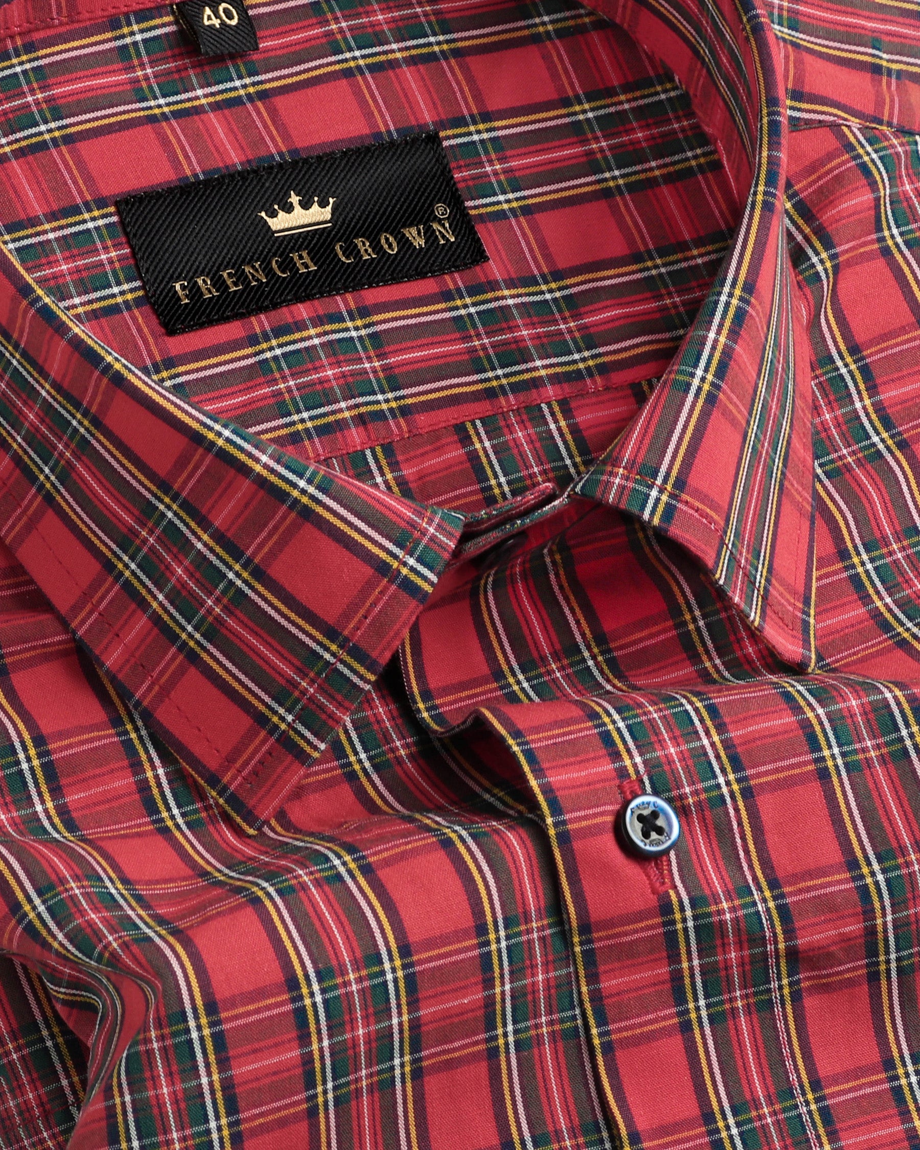 Red Checked Premium Cotton Shirt 3952-BLE-H-42, 3952-BLE-H-44, 3952-BLE-38, 3952-BLE-46, 3952-BLE-42, 3952-BLE-H-40, 3952-BLE-44, 3952-BLE-H-46, 3952-BLE-48, 3952-BLE-H-48, 3952-BLE-H-38, 3952-BLE-50, 3952-BLE-39, 3952-BLE-H-39, 3952-BLE-40, 3952-BLE-H-50, 3952-BLE-52, 3952-BLE-H-52