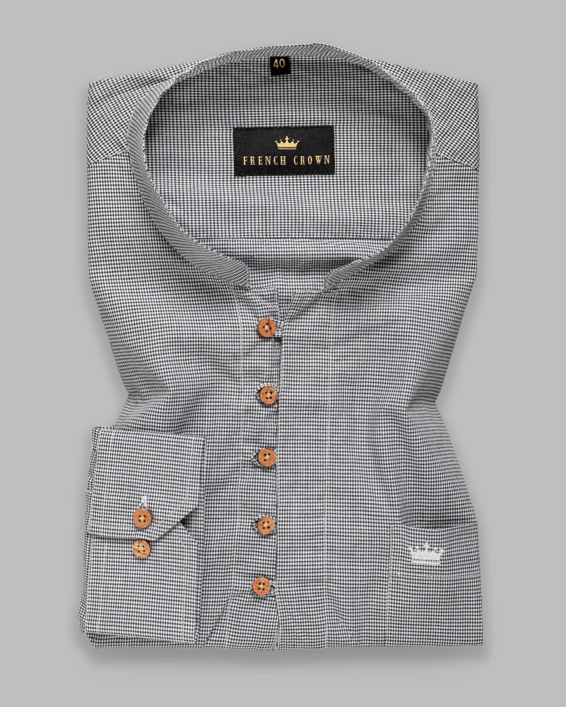 Black Micro Checked Kurta Style Premium Cotton Shirt 3963-KS-38, 3963-KS-39, 3963-KS-H-39, 3963-KS-H-46, 3963-KS-H-48, 3963-KS-48, 3963-KS-52, 3963-KS-H-44, 3963-KS-42, 3963-KS-44, 3963-KS-H-52, 3963-KS-H-38, 3963-KS-40, 3963-KS-H-40, 3963-KS-H-42, 3963-KS-46, 3963-KS-50, 3963-KS-H-50