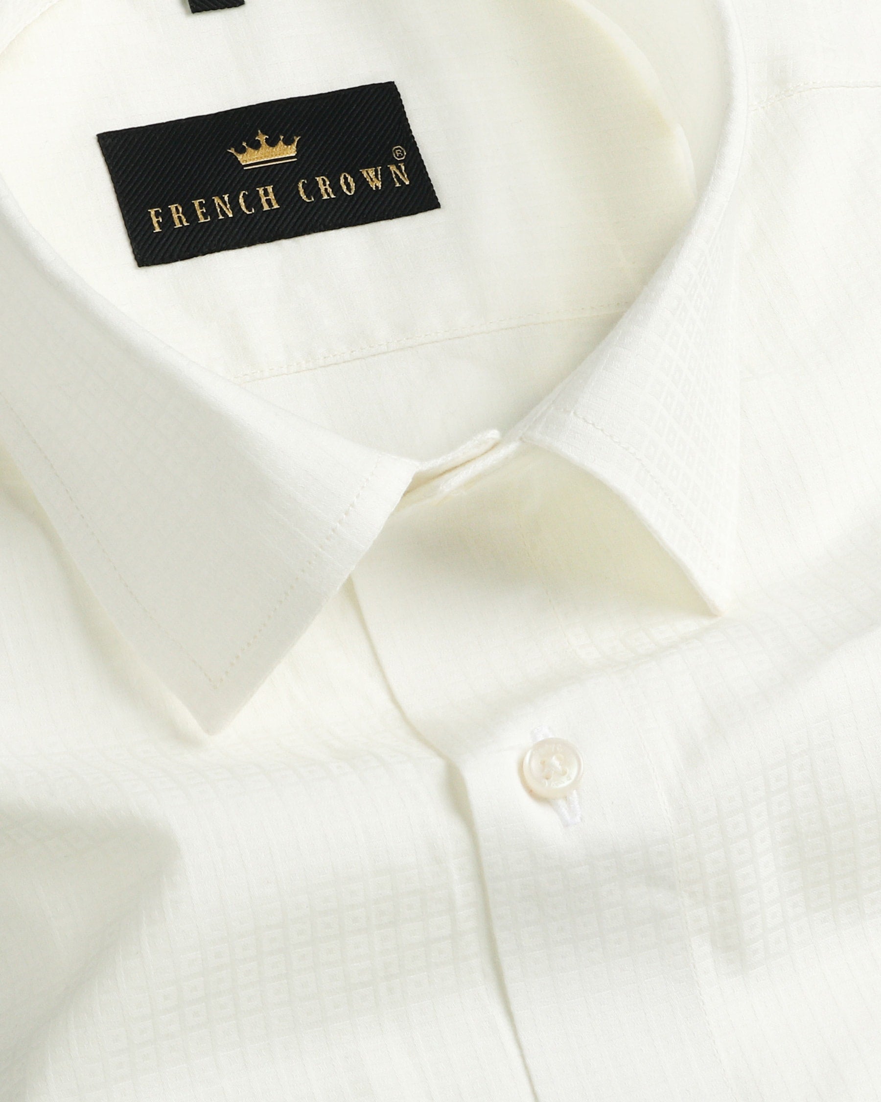 Off White Dobby Textured Giza Cotton shirt 4107-48, 4107-50, 4107-H-40, 4107-H-42, 4107-44, 4107-H-50, 4107-52, 4107-46, 4107-H-52, 4107-38, 4107-39, 4107-40, 4107-42, 4107-H-44, 4107-H-38, 4107-H-48, 4107-H-39, 4107-H-46