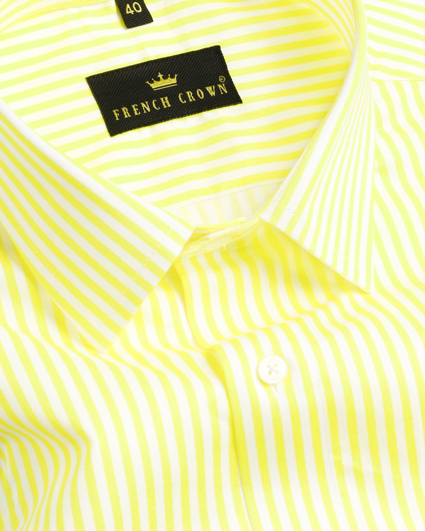 Laser Lemon Yellow Striped Super Soft Giza Cotton SHIRT 4165-38, 4165-42, 4165-44, 4165-46, 4165-39, 4165-48, 4165-50, 4165-H-50, 4165-H-52, 4165-40, 4165-H-38, 4165-H-48, 4165-H-40, 4165-H-42, 4165-H-46, 4165-52, 4165-H-39, 4165-H-44