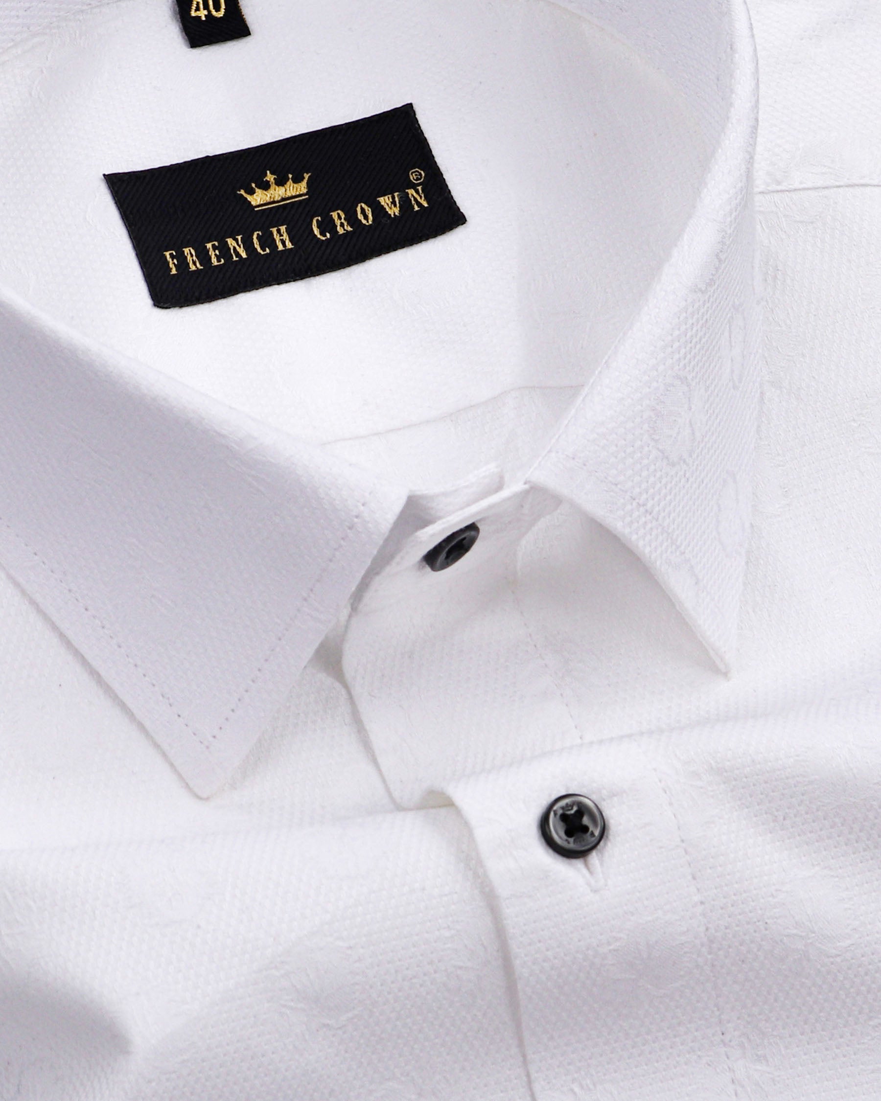 Bright White Flower Jacquard Textured Giza Cotton Shirt 4293-BLK-40, 4293-BLK-H-40, 4293-BLK-44, 4293-BLK-H-44, 4293-BLK-H-46, 4293-BLK-H-38, 4293-BLK-H-39, 4293-BLK-52, 4293-BLK-38, 4293-BLK-H-52, 4293-BLK-39, 4293-BLK-42, 4293-BLK-H-42, 4293-BLK-46, 4293-BLK-48, 4293-BLK-H-48, 4293-BLK-50, 4293-BLK-H-50