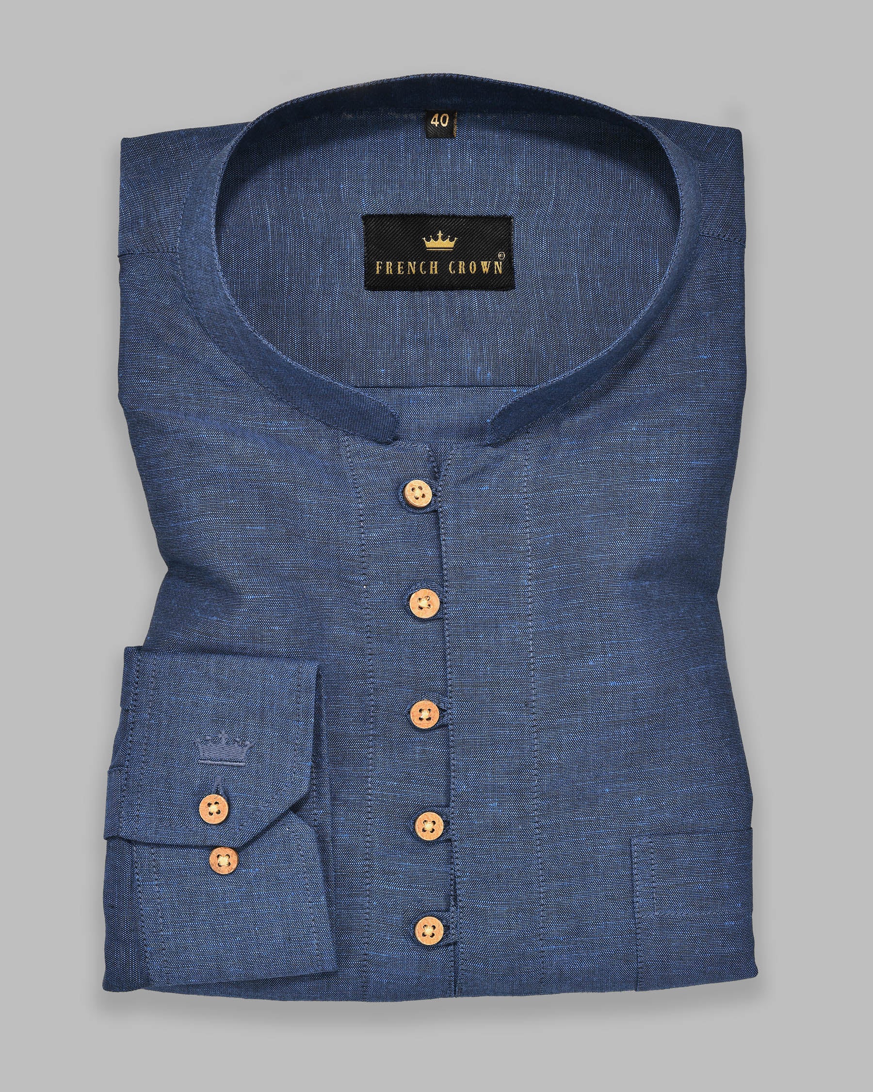 Kashmir Blue Luxurious Linen Kurta Shirt 4409-KS-38, 4409-KS-42, 4409-KS-H-39, 4409-KS-H-38, 4409-KS-39, 4409-KS-40, 4409-KS-H-40, 4409-KS-H-42, 4409-KS-44, 4409-KS-H-44, 4409-KS-46, 4409-KS-H-46, 4409-KS-48, 4409-KS-50, 4409-KS-H-50, 4409-KS-52, 4409-KS-H-52, 4409-KS-H-48