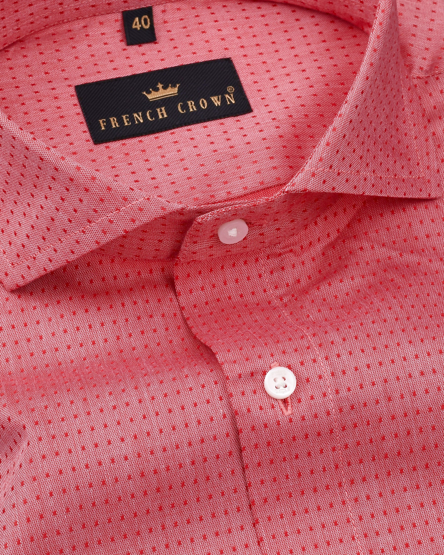 Chilli Pepper Red Dobby Textured Premium Giza Cotton Shirt 4418-CA-38, 4418-CA-H-38, 4418-CA-H-39, 4418-CA-H-40, 4418-CA-44, 4418-CA-H-48, 4418-CA-52, 4418-CA-39, 4418-CA-40, 4418-CA-42, 4418-CA-H-42, 4418-CA-H-44, 4418-CA-50, 4418-CA-46, 4418-CA-H-46, 4418-CA-48, 4418-CA-H-50, 4418-CA-H-52