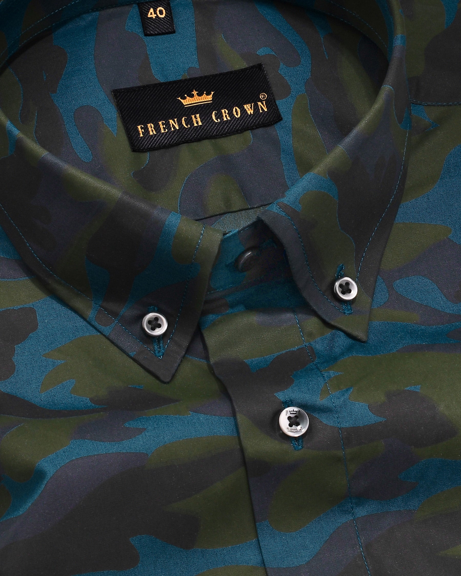 Teal Blue Camouflage Button-down Premium Cotton Shirt 4444-BD-BLK-46, 4444-BD-BLK-H-50, 4444-BD-BLK-52, 4444-BD-BLK-H-44, 4444-BD-BLK-H-52, 4444-BD-BLK-38, 4444-BD-BLK-39, 4444-BD-BLK-H-39, 4444-BD-BLK-40, 4444-BD-BLK-42, 4444-BD-BLK-H-42, 4444-BD-BLK-44, 4444-BD-BLK-H-48, 4444-BD-BLK-H-38, 4444-BD-BLK-H-40, 4444-BD-BLK-48, 4444-BD-BLK-50, 4444-BD-BLK-H-46