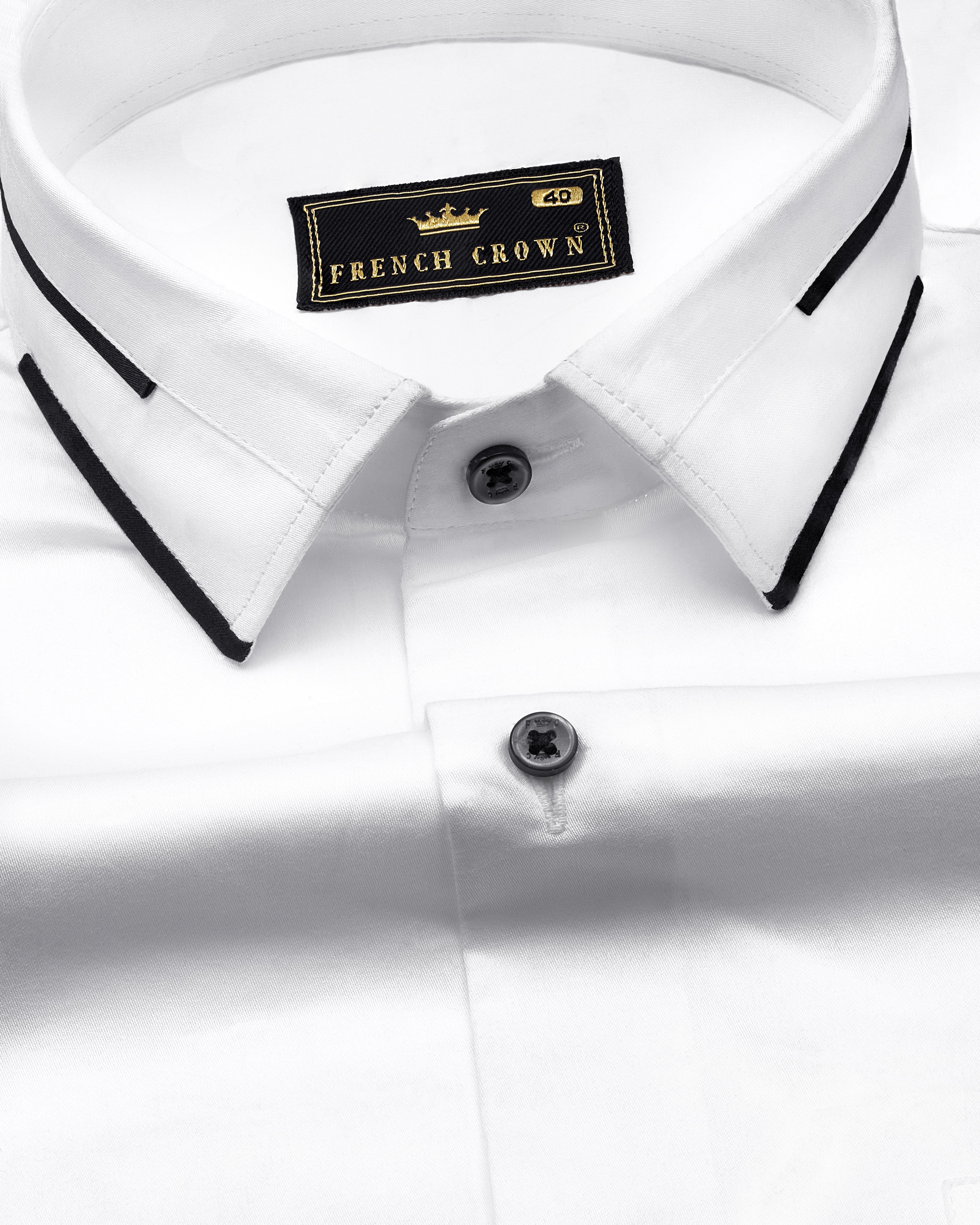 Bright White Formal Plain-Solid Premium Cotton Shirt For Men
