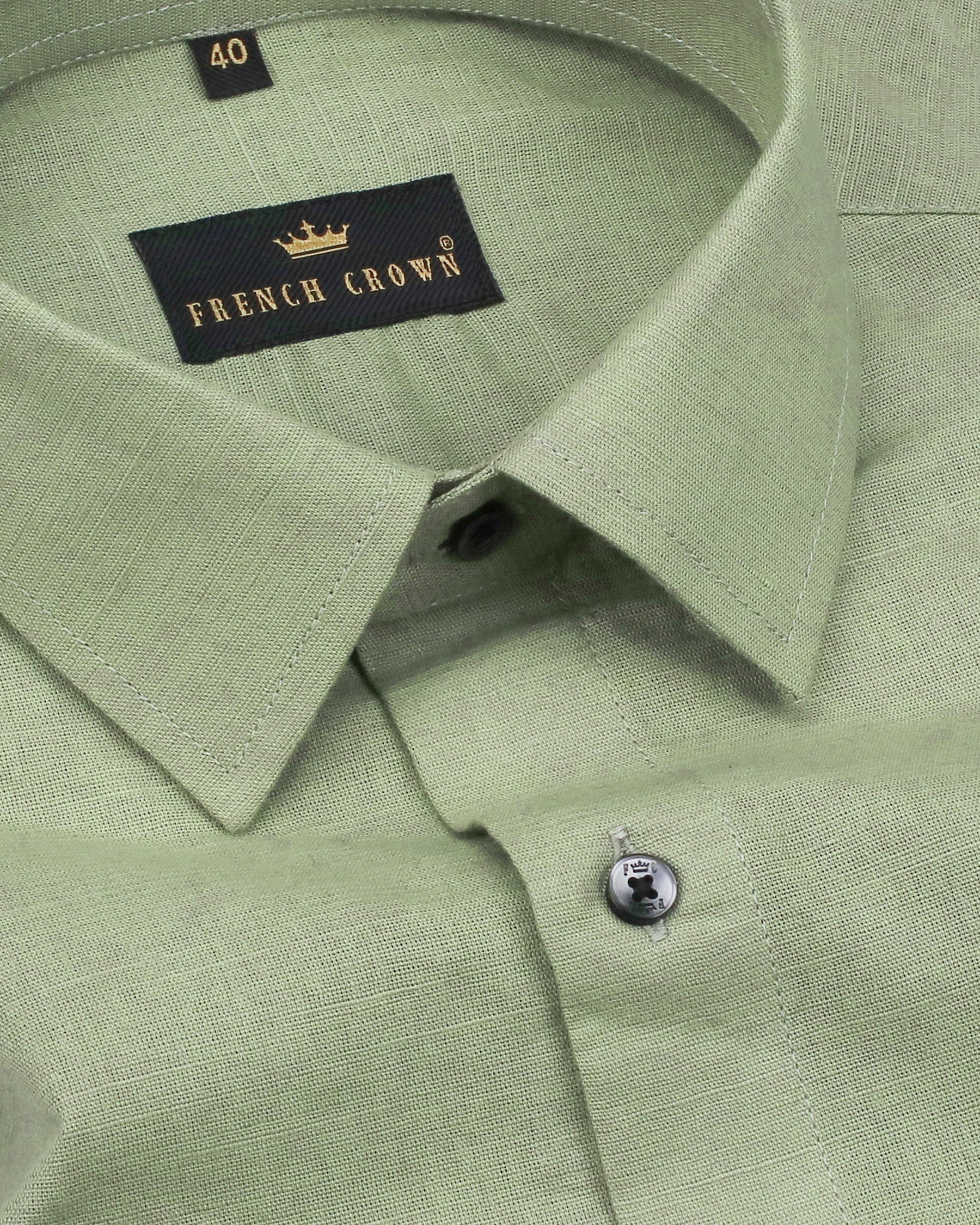 Clay Ash Green Luxurious Linen Shirt 4485-BLK-H-52, 4485-BLK-38, 4485-BLK-44, 4485-BLK-H-44, 4485-BLK-46, 4485-BLK-48, 4485-BLK-H-48, 4485-BLK-H-38, 4485-BLK-39, 4485-BLK-H-39, 4485-BLK-40, 4485-BLK-H-40, 4485-BLK-42, 4485-BLK-H-42, 4485-BLK-52, 4485-BLK-50, 4485-BLK-H-46, 4485-BLK-H-50