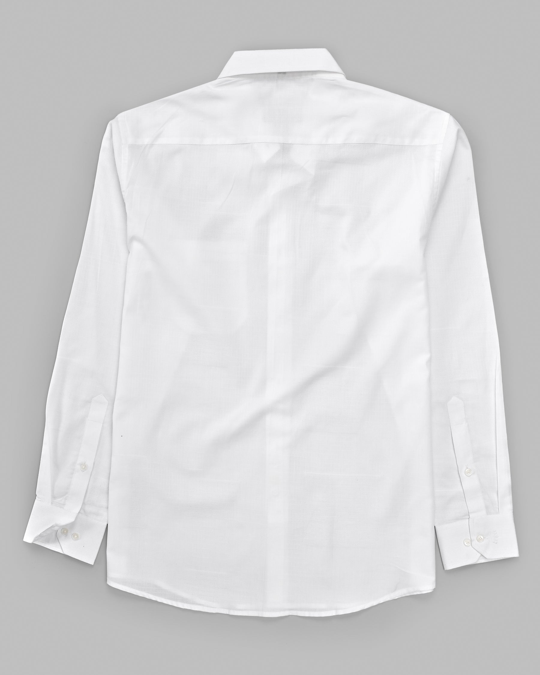 Bright White Jacquard Premium Giza Cotton Shirt