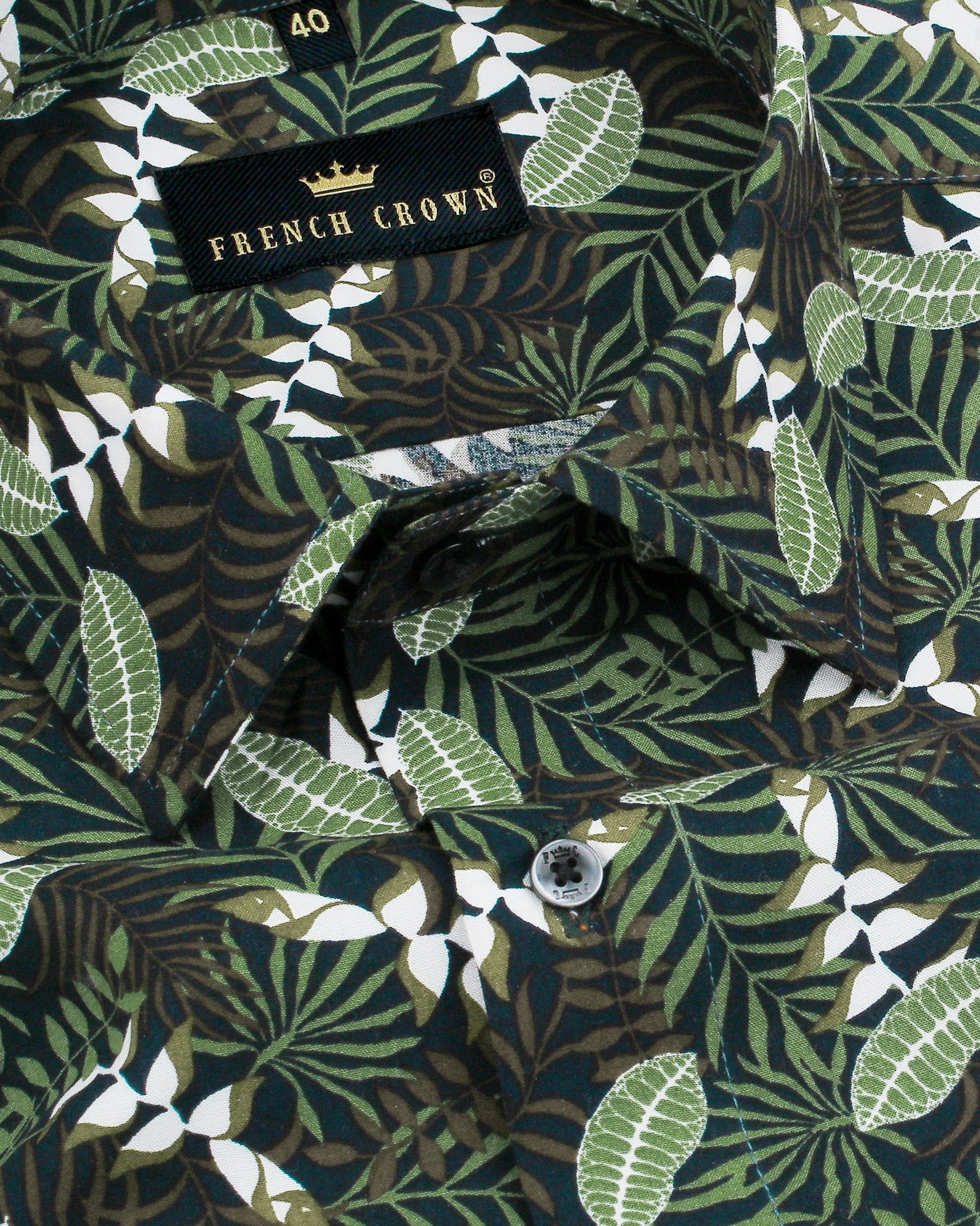 Green leaves Printed Tencel Beach Shirt 4513-BLK-H-50, 4513-BLK-38, 4513-BLK-H-38, 4513-BLK-39, 4513-BLK-H-39, 4513-BLK-40, 4513-BLK-H-40, 4513-BLK-42, 4513-BLK-H-42, 4513-BLK-44, 4513-BLK-H-44, 4513-BLK-46, 4513-BLK-H-46, 4513-BLK-48, 4513-BLK-H-48, 4513-BLK-50, 4513-BLK-52, 4513-BLK-H-52