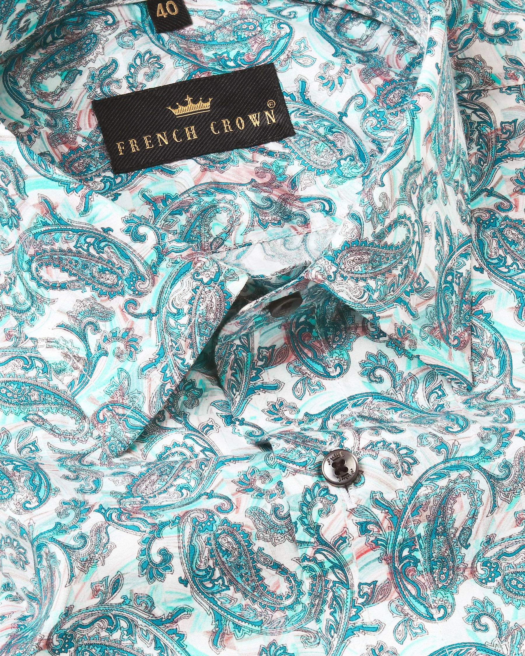 Pelorous Blue Paisleys Printed Premium Cotton Shirt 4530-BLK-52, 4530-BLK-H-52, 4530-BLK-38, 4530-BLK-H-38, 4530-BLK-39, 4530-BLK-H-39, 4530-BLK-40, 4530-BLK-H-40, 4530-BLK-42, 4530-BLK-H-42, 4530-BLK-44, 4530-BLK-H-44, 4530-BLK-46, 4530-BLK-H-46, 4530-BLK-48, 4530-BLK-H-48, 4530-BLK-50, 4530-BLK-H-50