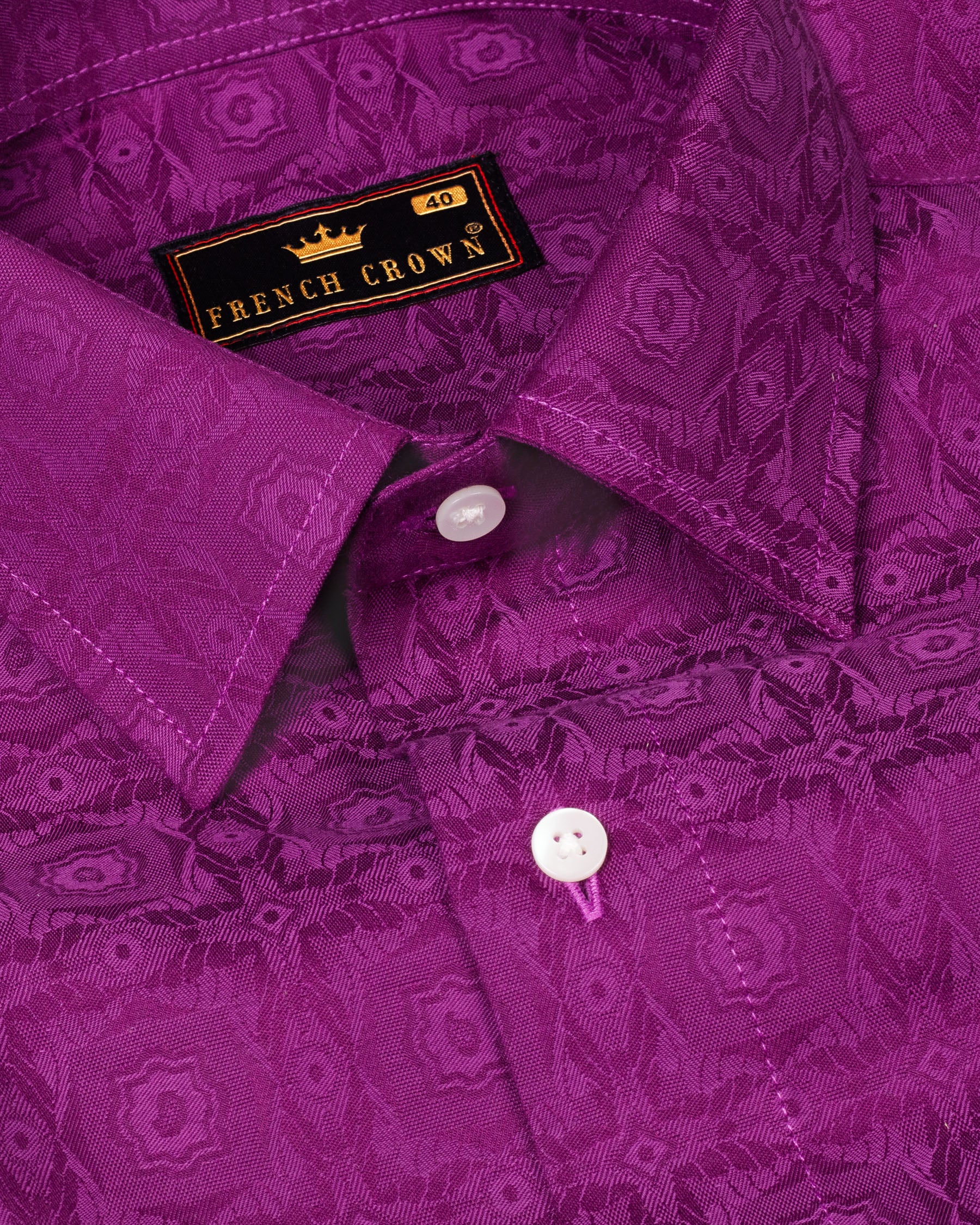 Tyrian Purple Jacquard Textured Shirt 4571-52, 4571-38, 4571-H-38, 4571-39, 4571-H-39, 4571-40, 4571-H-40, 4571-42, 4571-H-42, 4571-H-46, 4571-48, 4571-H-48, 4571-50, 4571-H-50, 4571-H-52, 4571-44, 4571-H-44, 4571-46