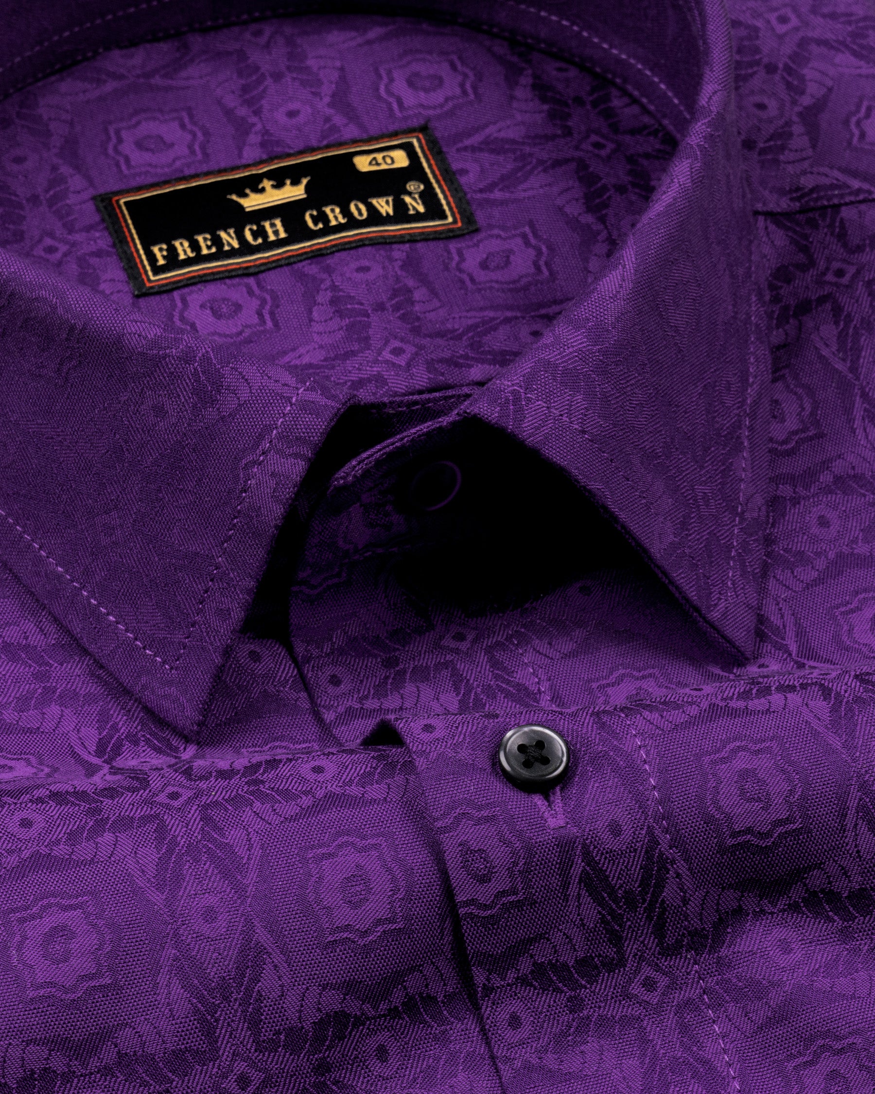Vivid Violet Geometric Jacquard Textured Super soft Premium Giza Cotton Shirt 4687-BLK-38, 4687-BLK-H-38, 4687-BLK-H-39, 4687-BLK-40, 4687-BLK-H-40, 4687-BLK-H-46, 4687-BLK-48, 4687-BLK-H-50, 4687-BLK-52, 4687-BLK-H-48, 4687-BLK-50, 4687-BLK-H-52, 4687-BLK-39, 4687-BLK-42, 4687-BLK-H-42, 4687-BLK-44, 4687-BLK-H-44, 4687-BLK-46