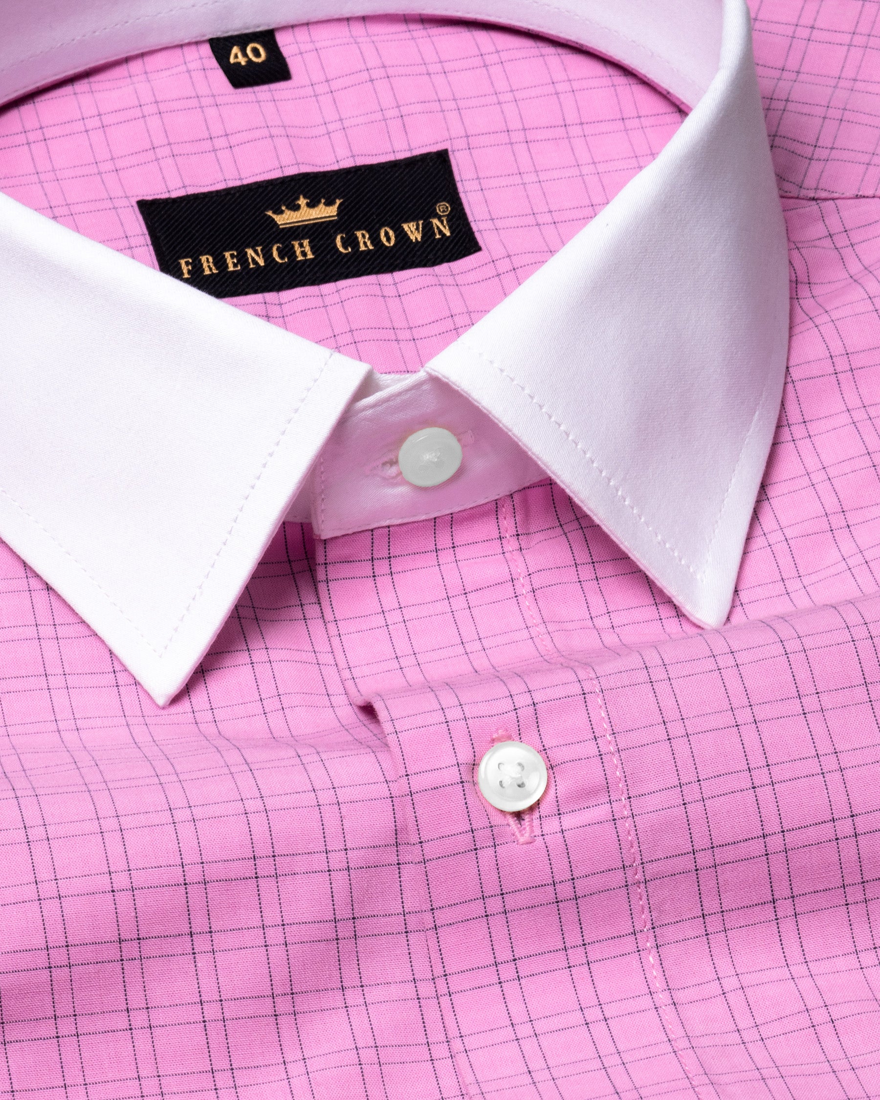 Lavender Rose Pink Windowpane White Collar Premium Cotton Shirt 4704-WCC-H-38, 4704-WCC-39, 4704-WCC-40, 4704-WCC-42, 4704-WCC-44, 4704-WCC-H-46, 4704-WCC-48, 4704-WCC-H-48, 4704-WCC-50, 4704-WCC-52, 4704-WCC-H-52, 4704-WCC-H-42, 4704-WCC-H-44, 4704-WCC-H-50, 4704-WCC-46, 4704-WCC-H-39, 4704-WCC-38, 4704-WCC-H-40