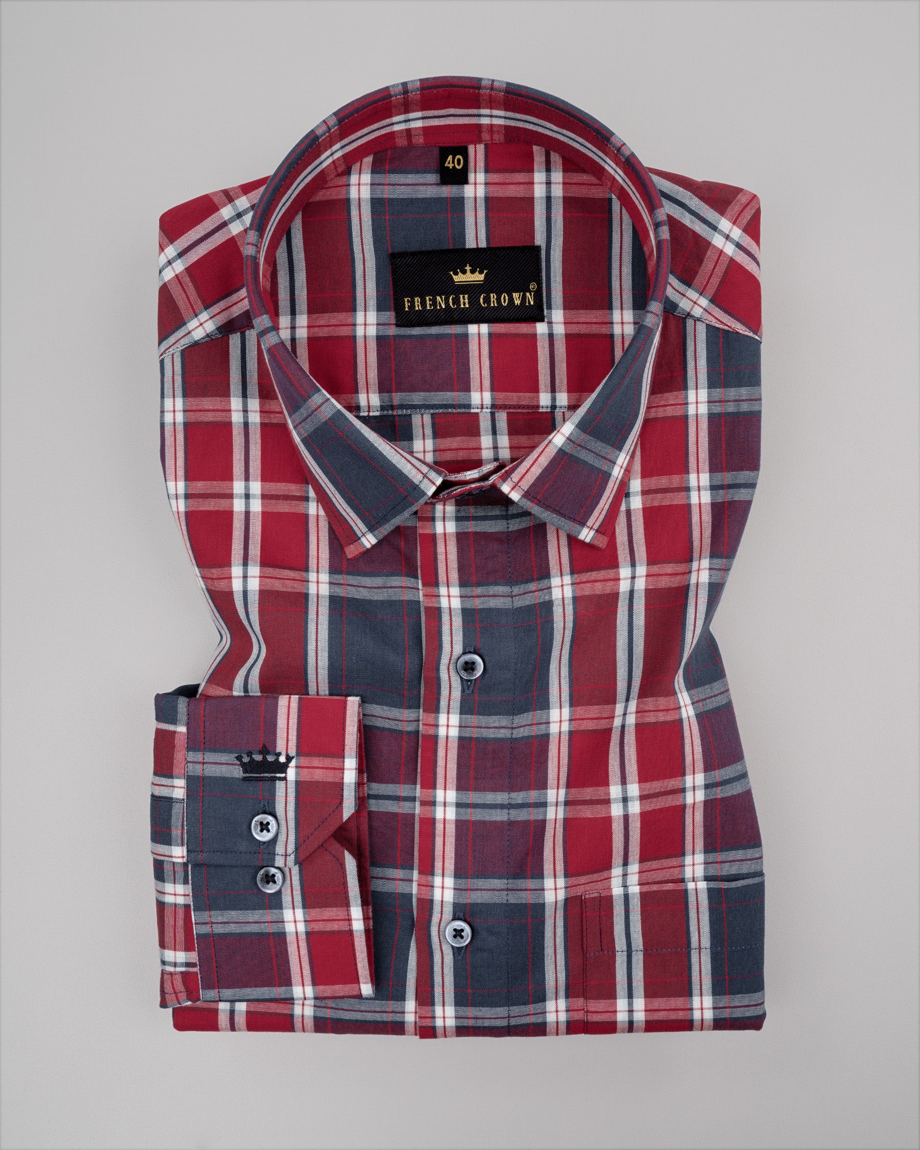 Red Plaid Luxurious Linen Shirt